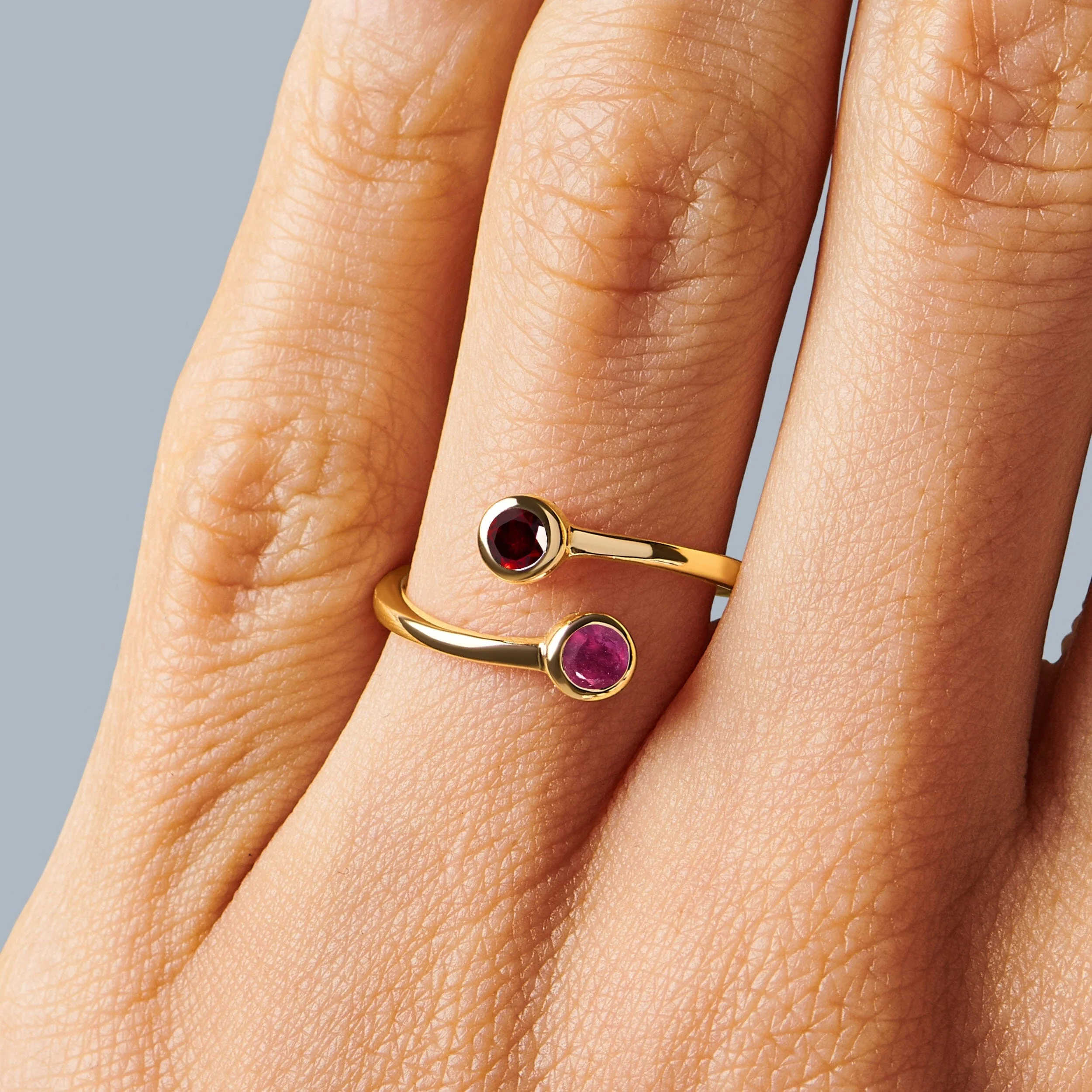Adjustable Ruby Garnet Ring - Evolve - Image 19