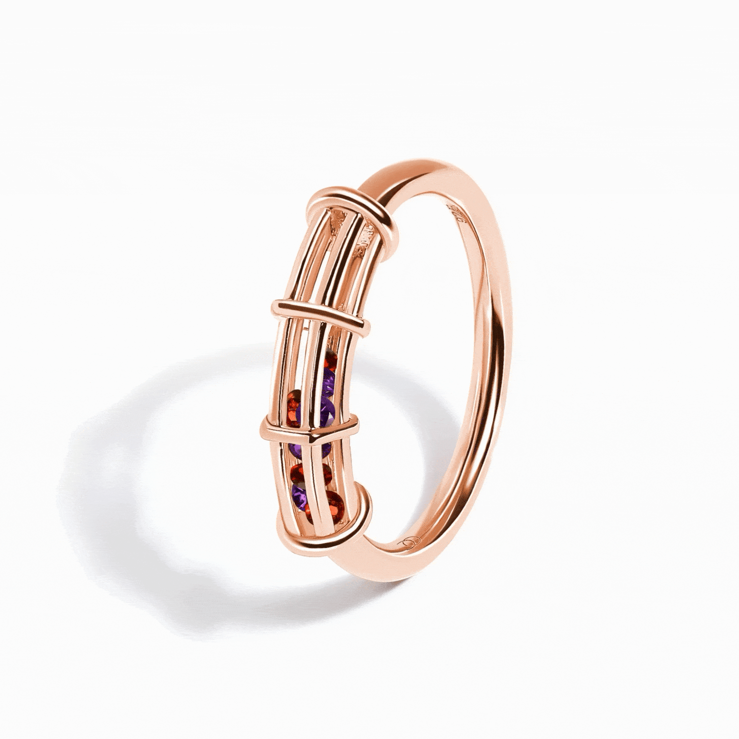 Amethyst Garnet Fidget Ring - Motion Medicine - Image 10