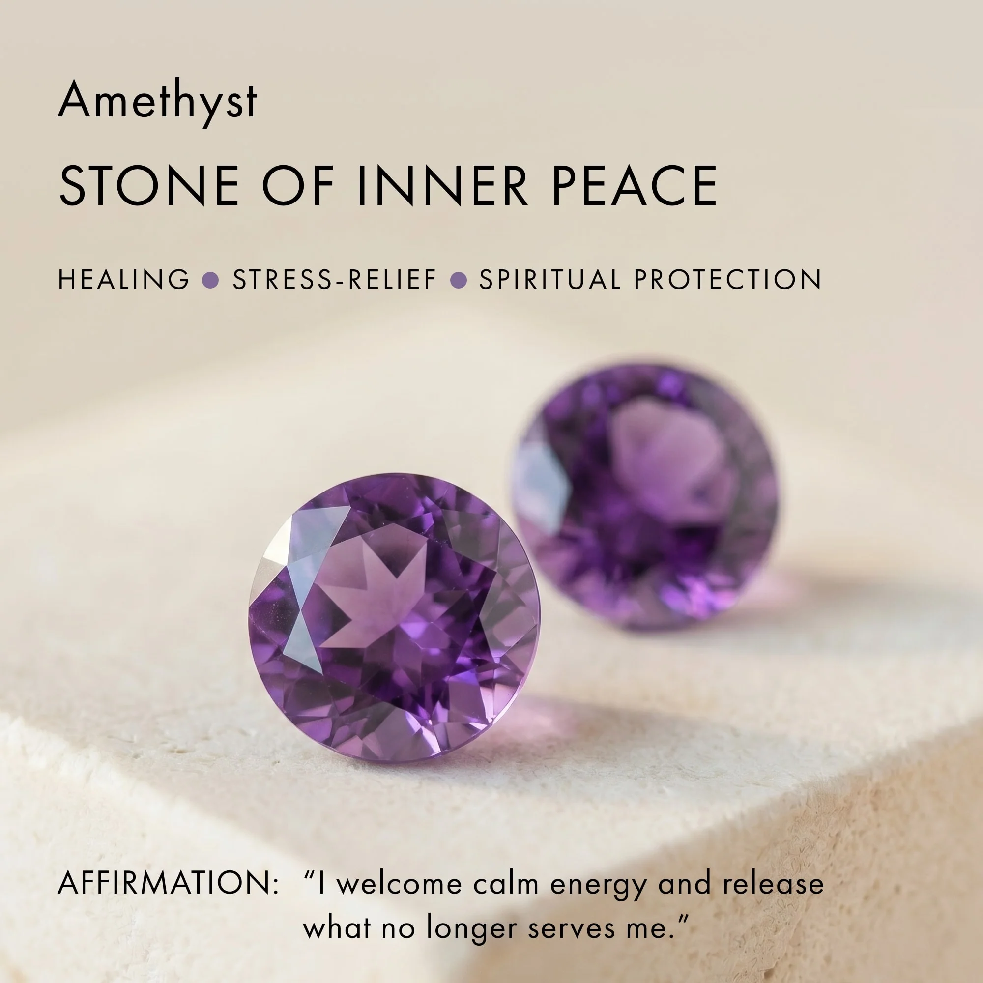 Amethyst Lab Diamond Ring - Mirth - Image 7
