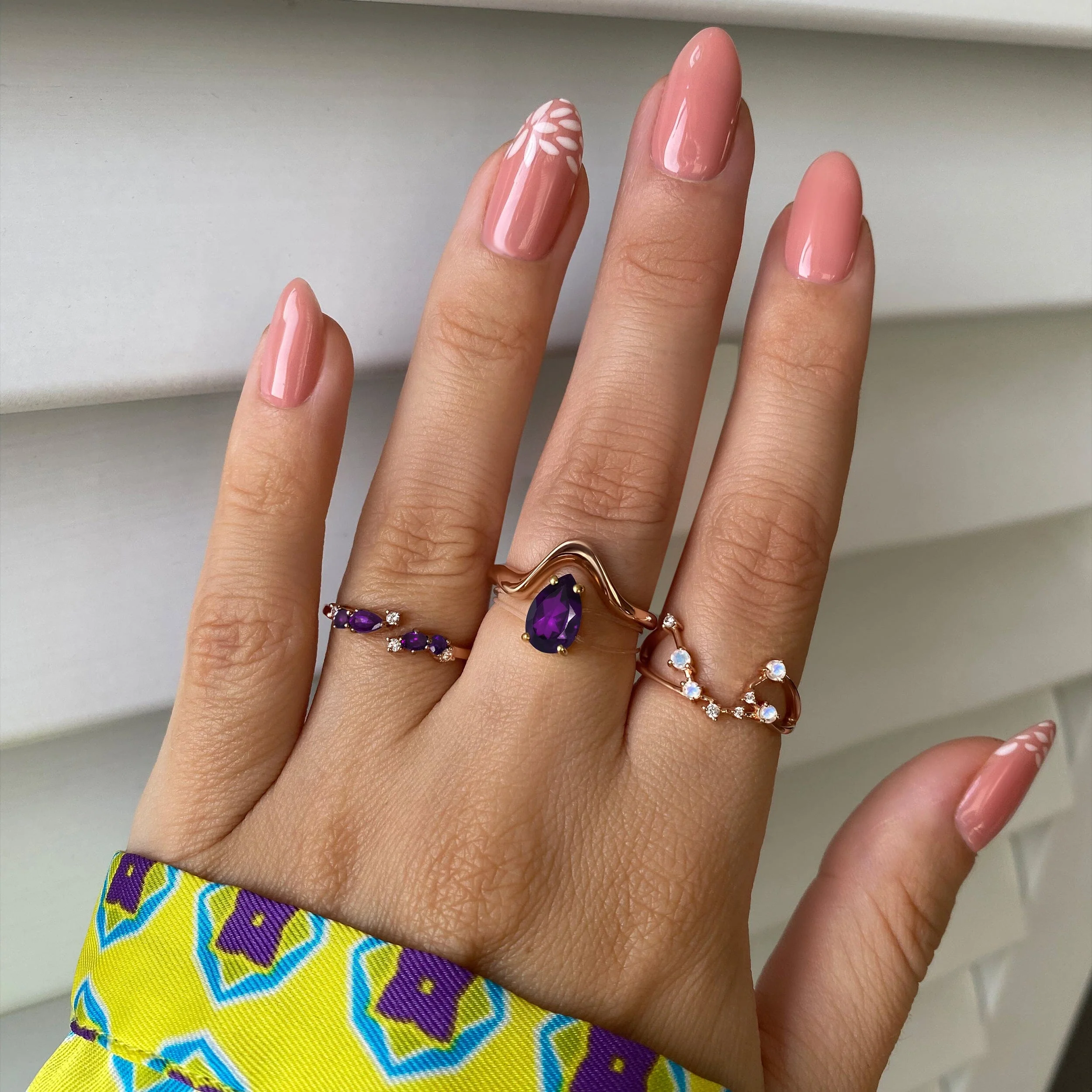Amethyst Ring Floating Sway - February Birthstone - Image 6