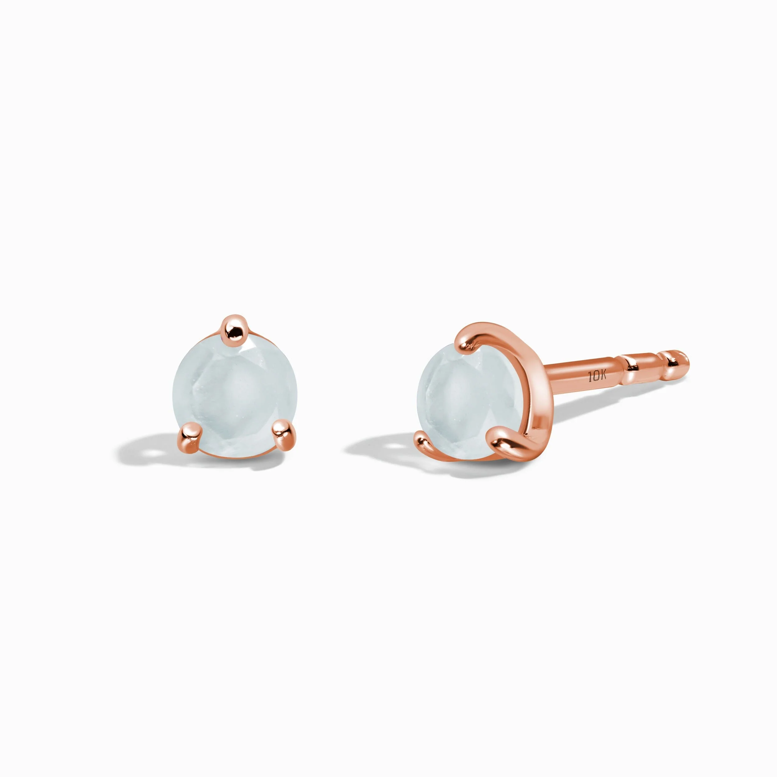 Aquamarine Round Studs - March Birthstone - Image 7