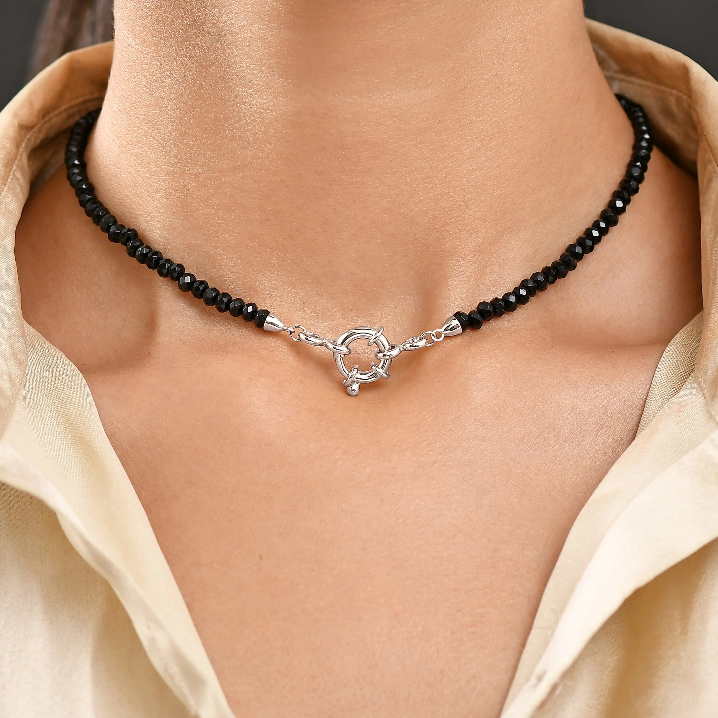 Black Obsidian Beads Necklace - Soul Anchor - Image 2