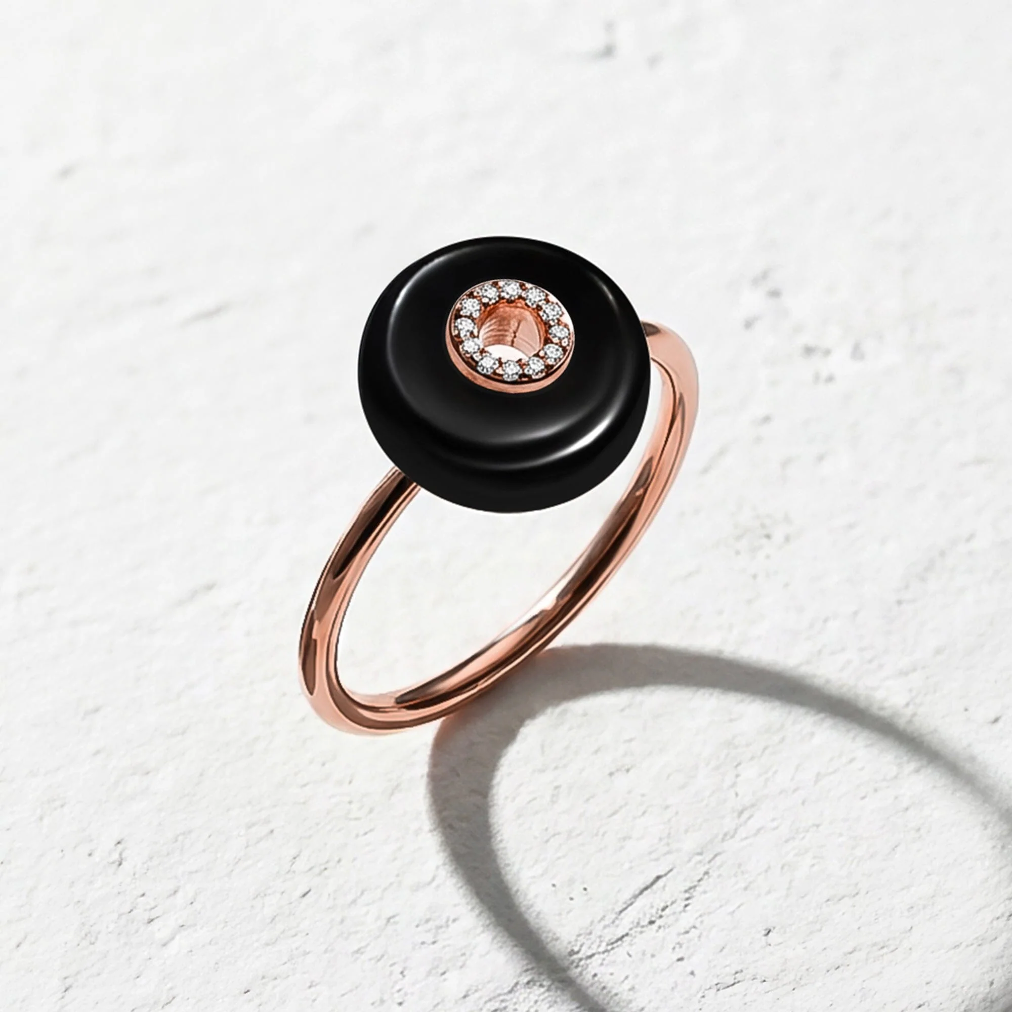Black Obsidian Fidget Ring - Liora - Image 3