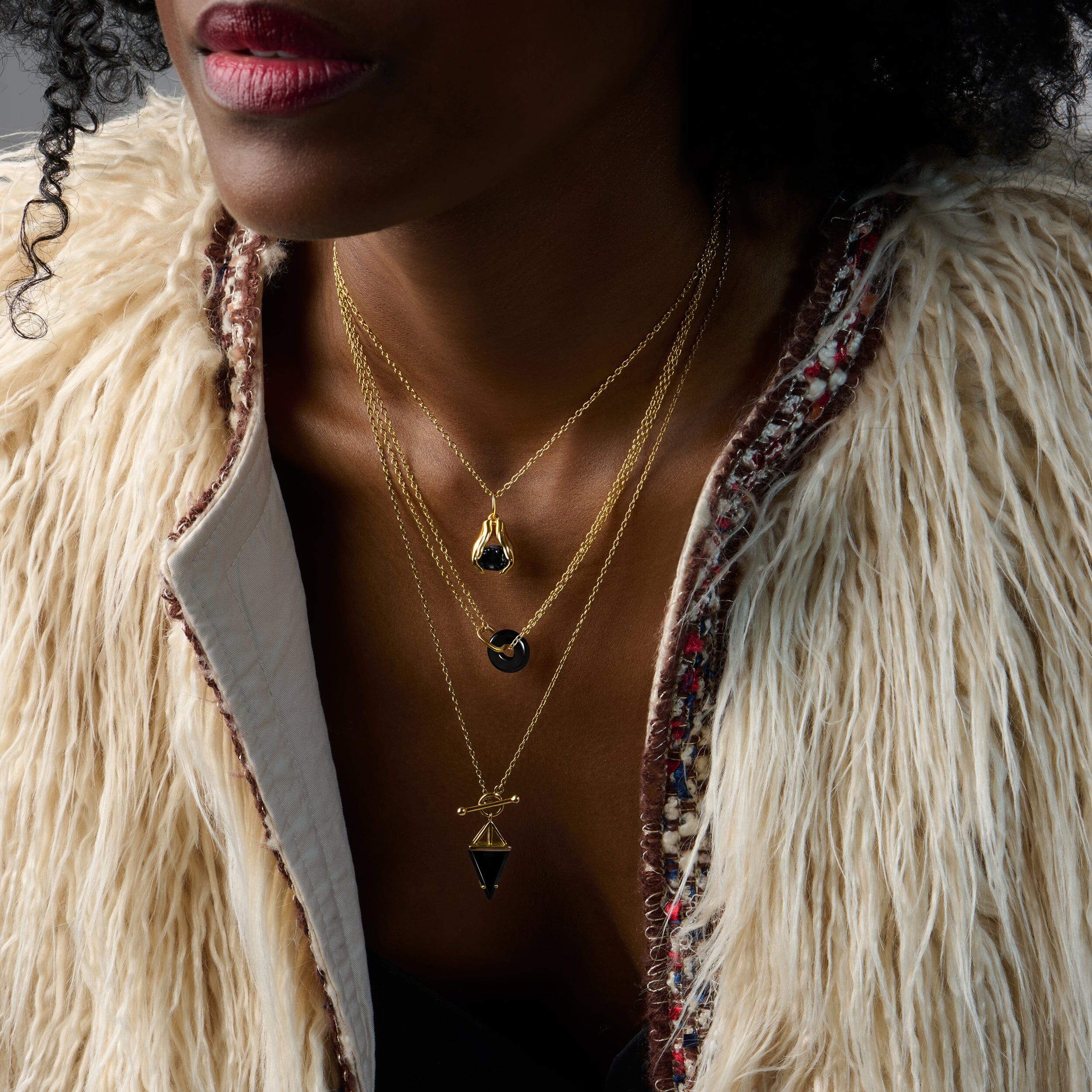 Black Obsidian Necklace - Ora - Image 19