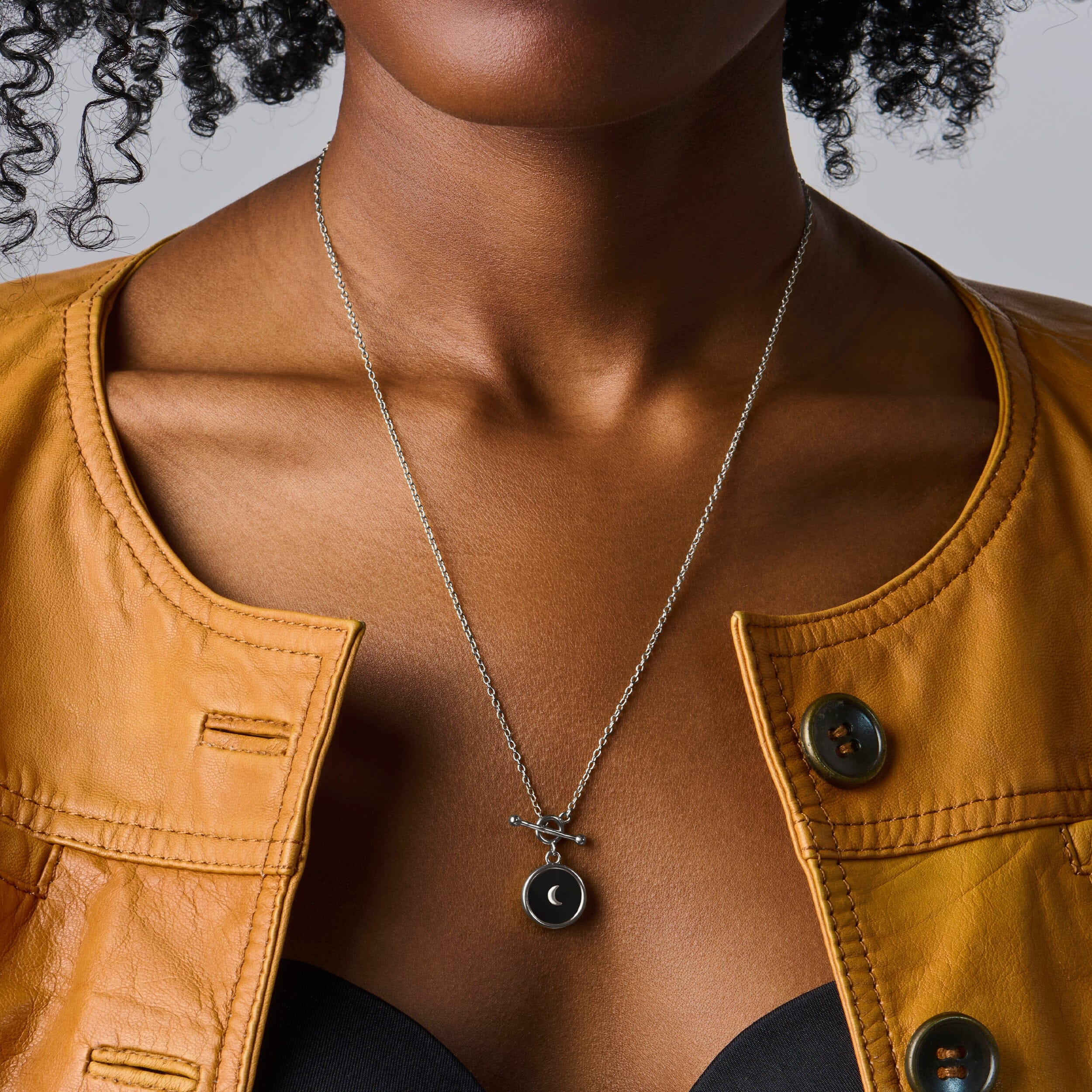 Black Obsidian T-Lock Necklace - Dream - Image 2