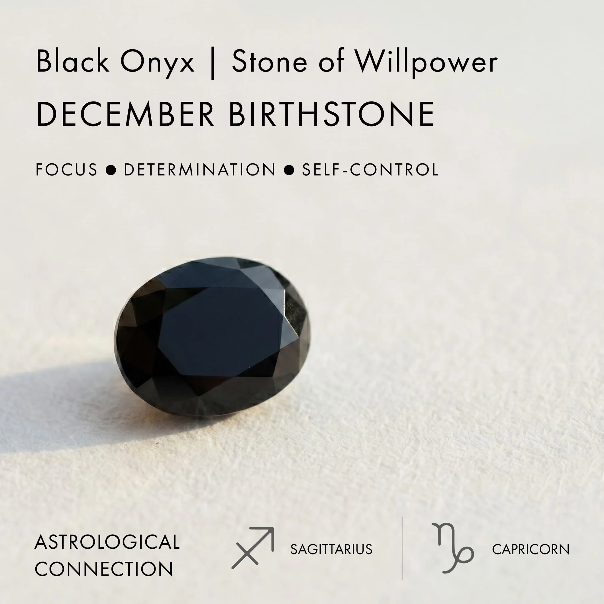 Black Onyx Birthstone Sway Necklace & Herringbone Chain - Image 7