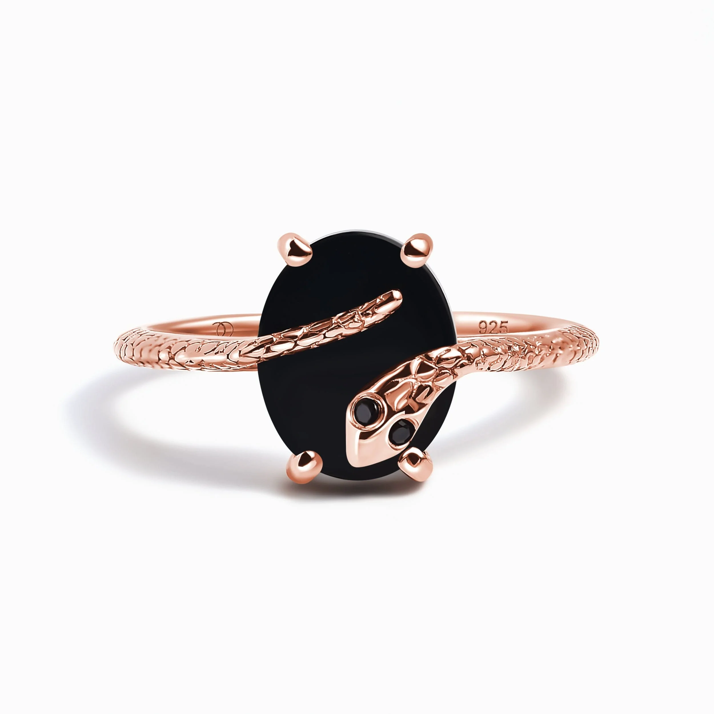 Black Onyx Ring - Serpent of Willpower - Image 3