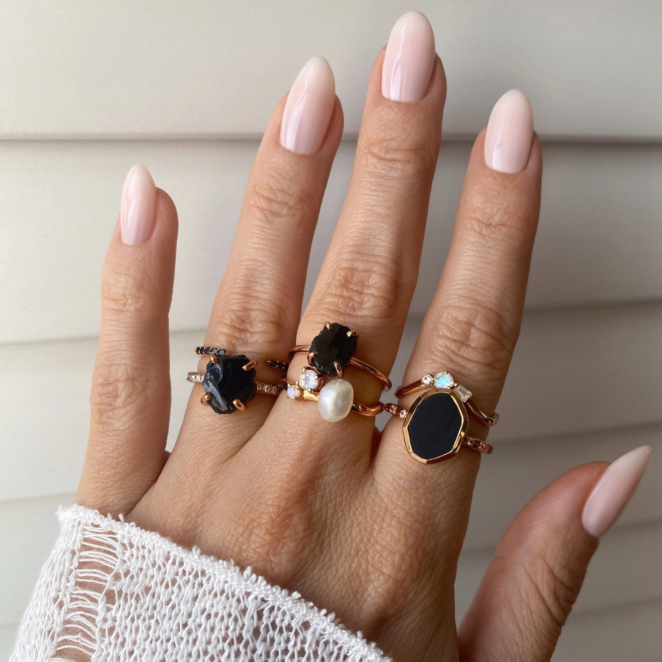 Raw Crystal Ring - Ritzy Black Obsidian - Image 11