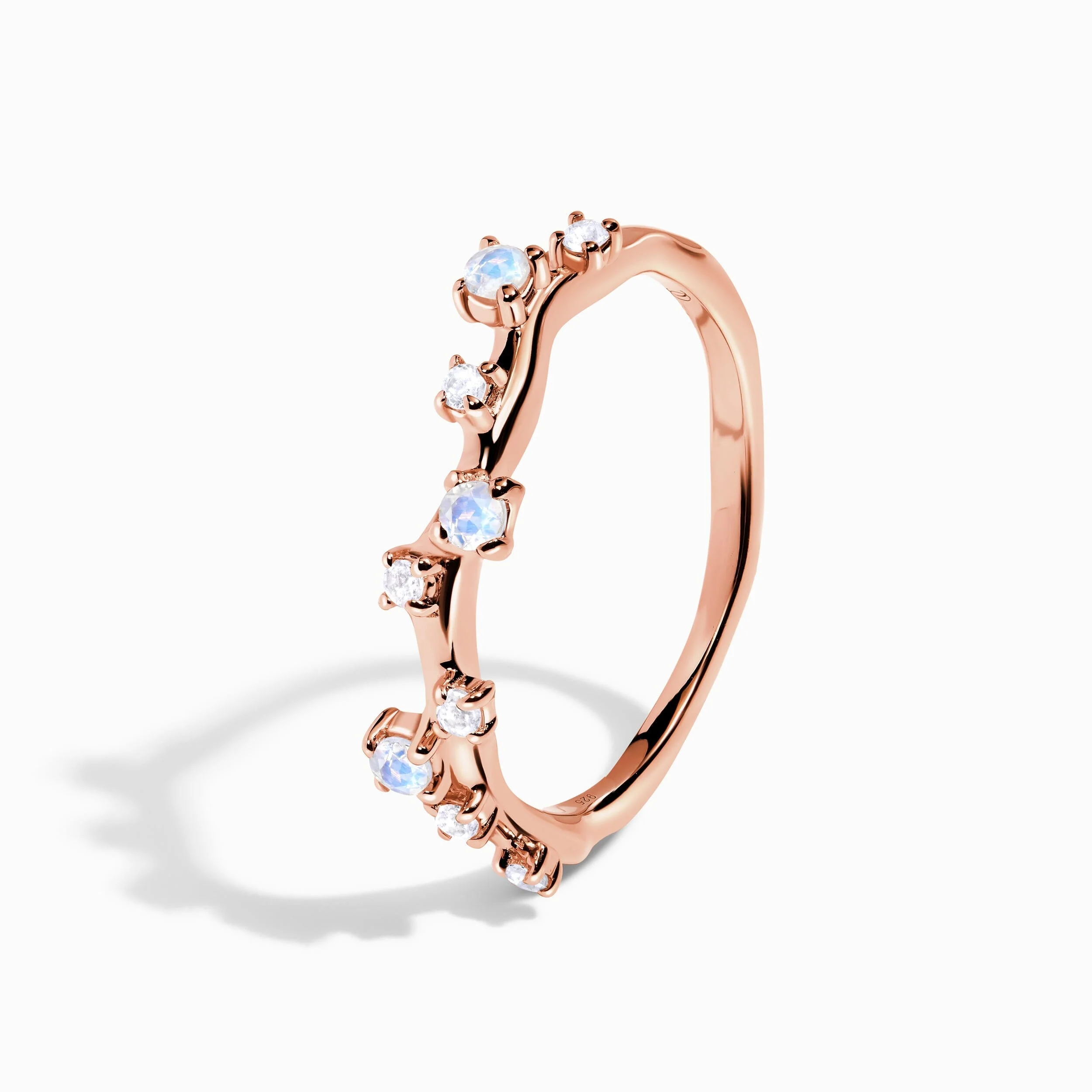 Moonstone Ring - Stardust Band - Image 15