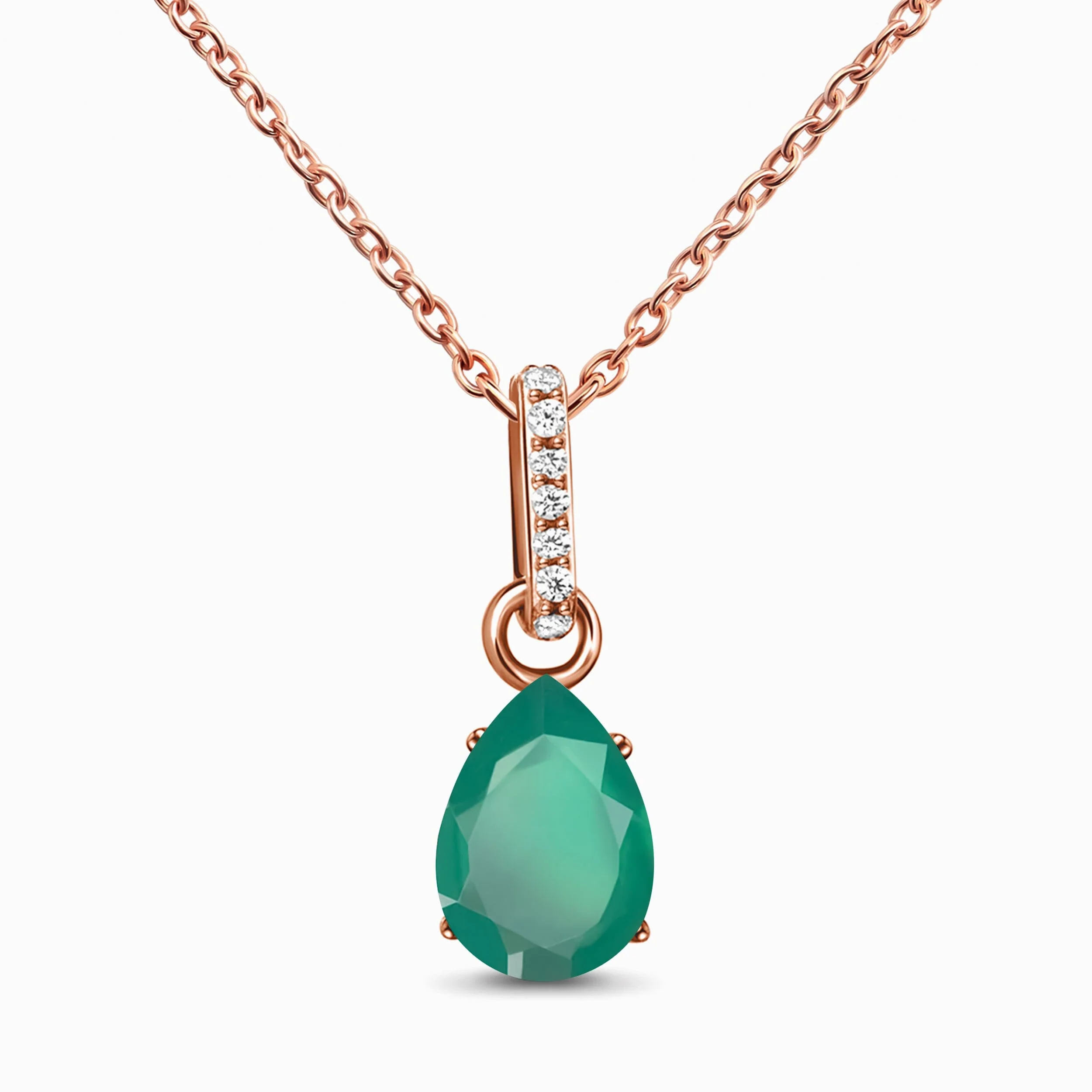 Green Onyx Necklace Sway - May Birthstone - Image 3