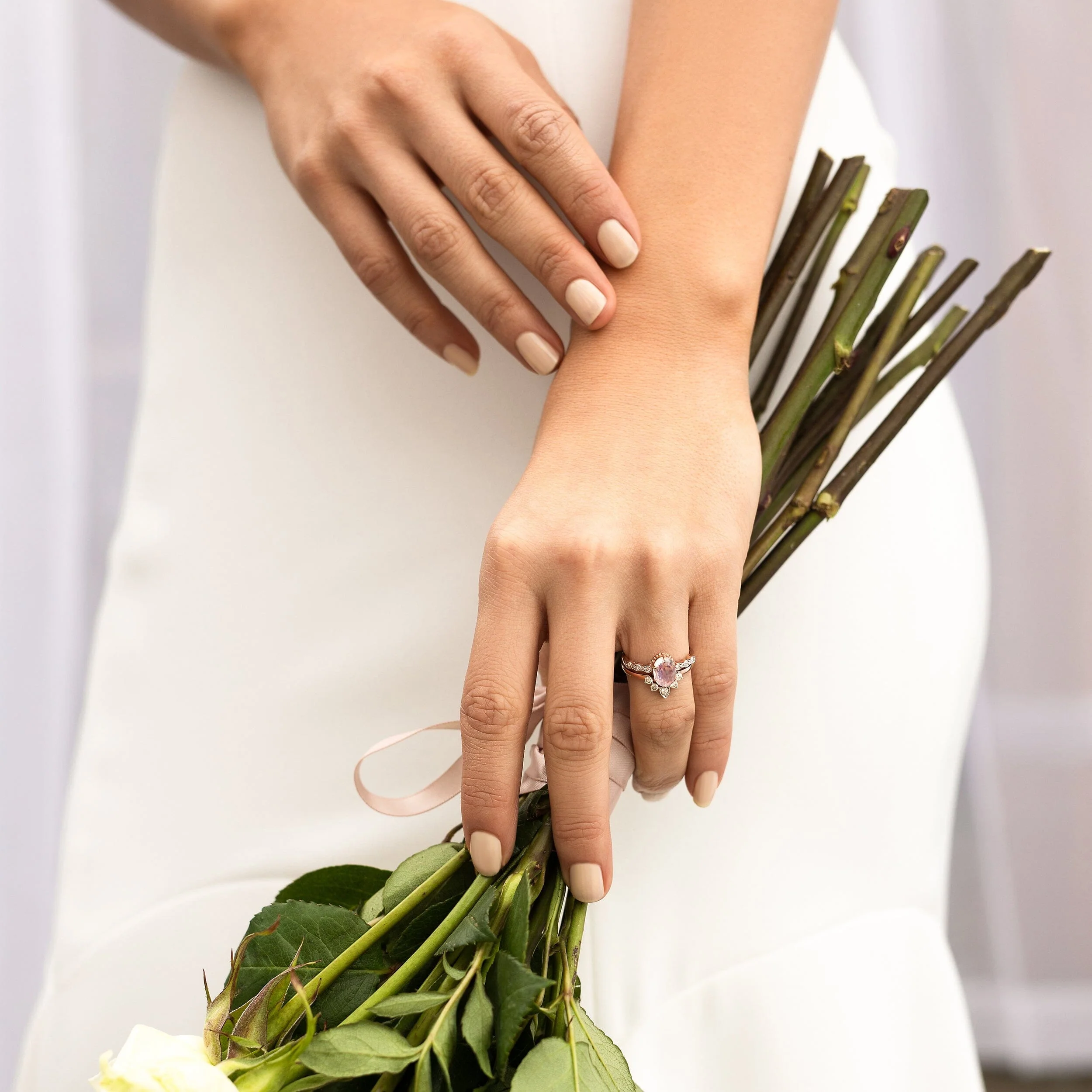 Lab Diamond Mirth Ring & Vow Band - Image 13