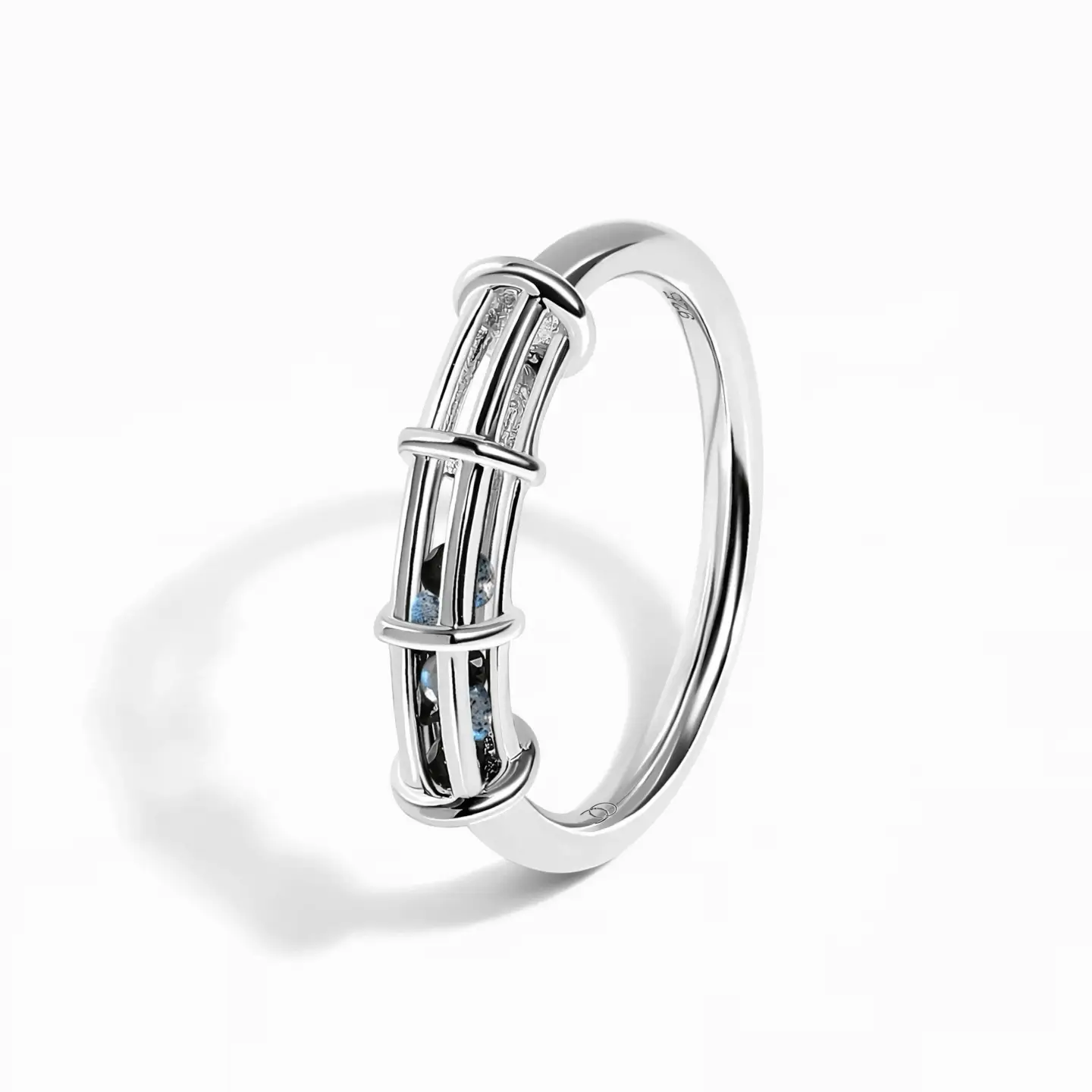 Labradorite Black Obsidian Fidget Ring - Motion Medicine - Image 9