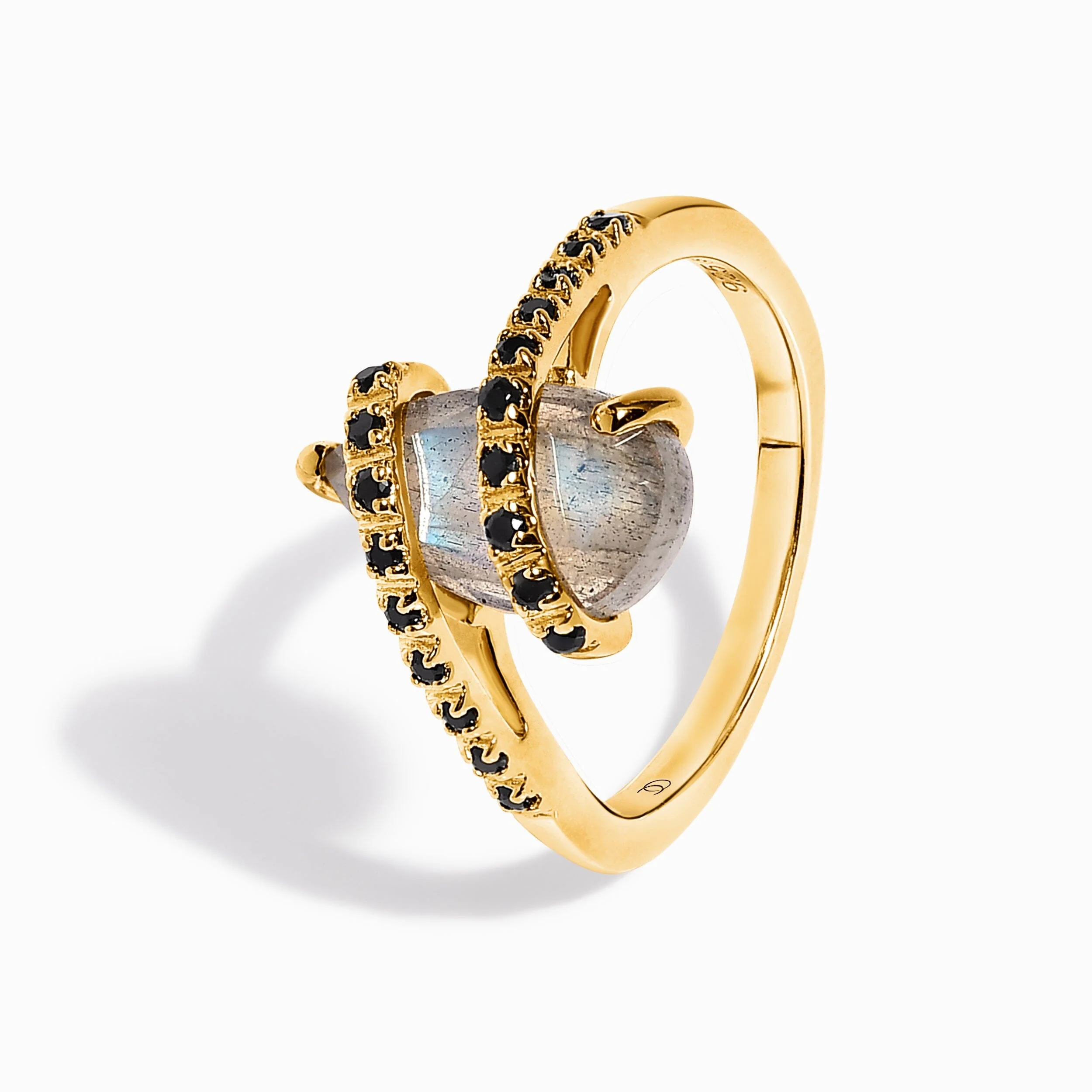 Labradorite Black Spinel Ring - Bypass - Image 11