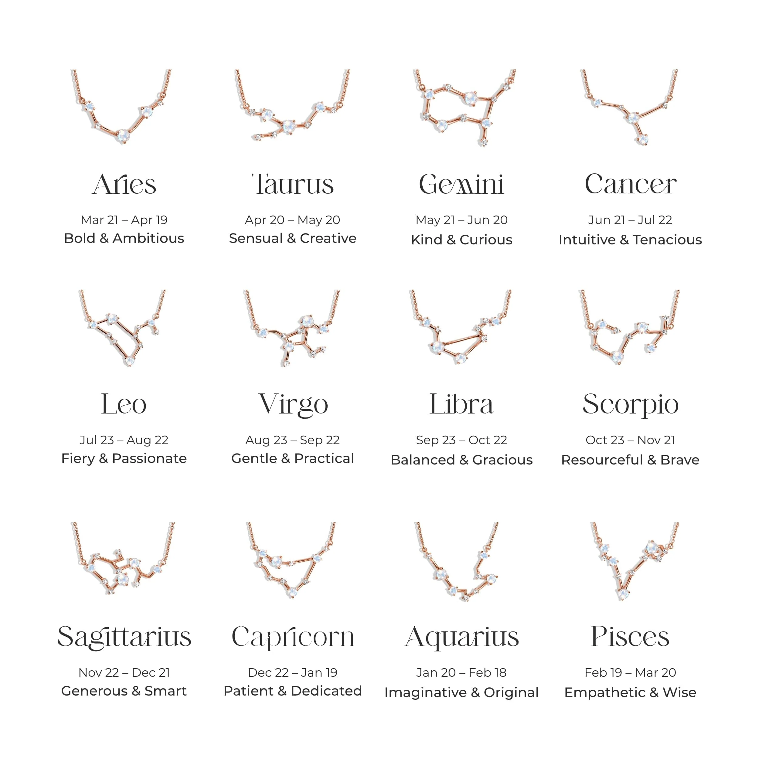 Libra Zodiac & October Birthstone Necklaces - Image 16