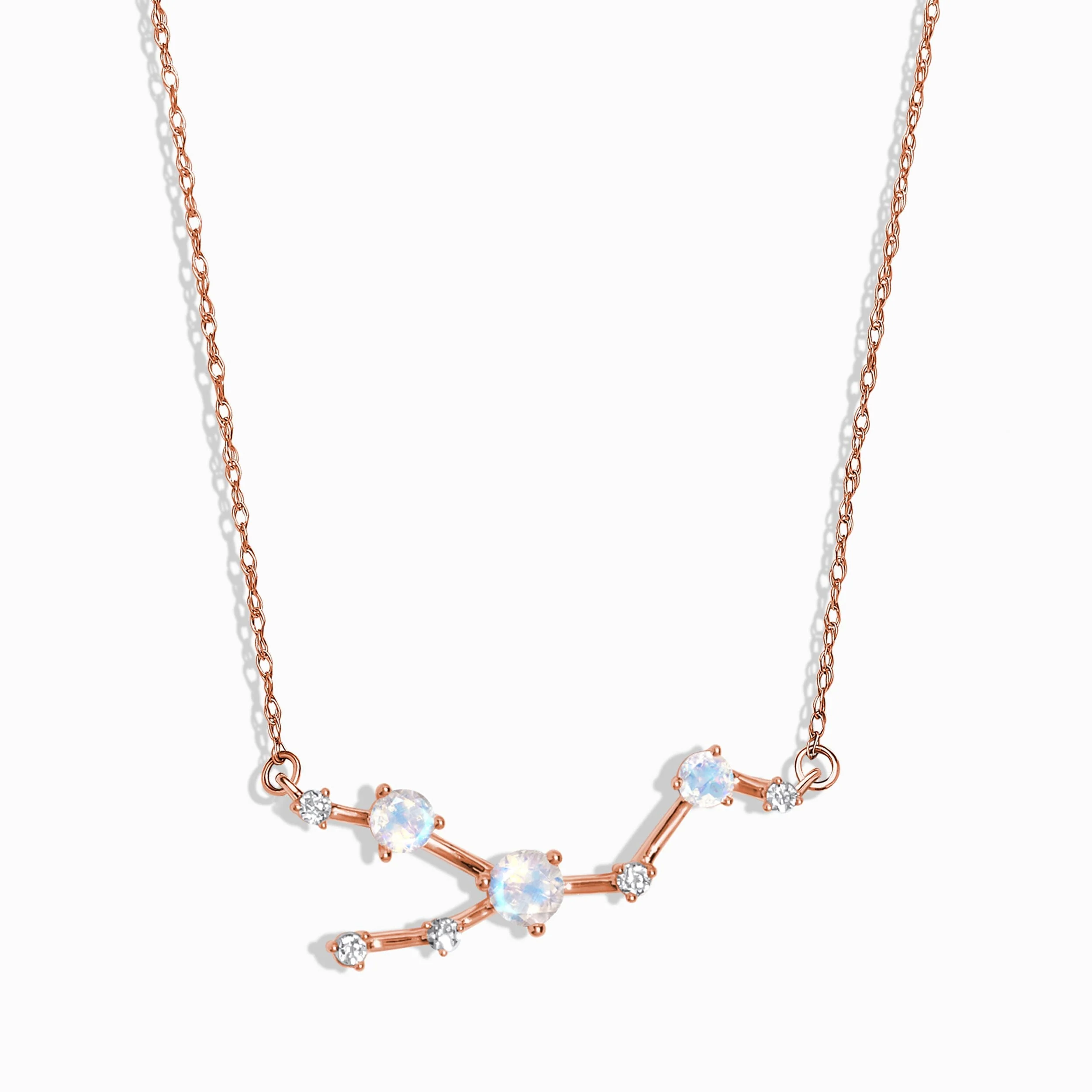 Moonstone Diamond Necklace - Taurus Zodiac Constellation - Image 3