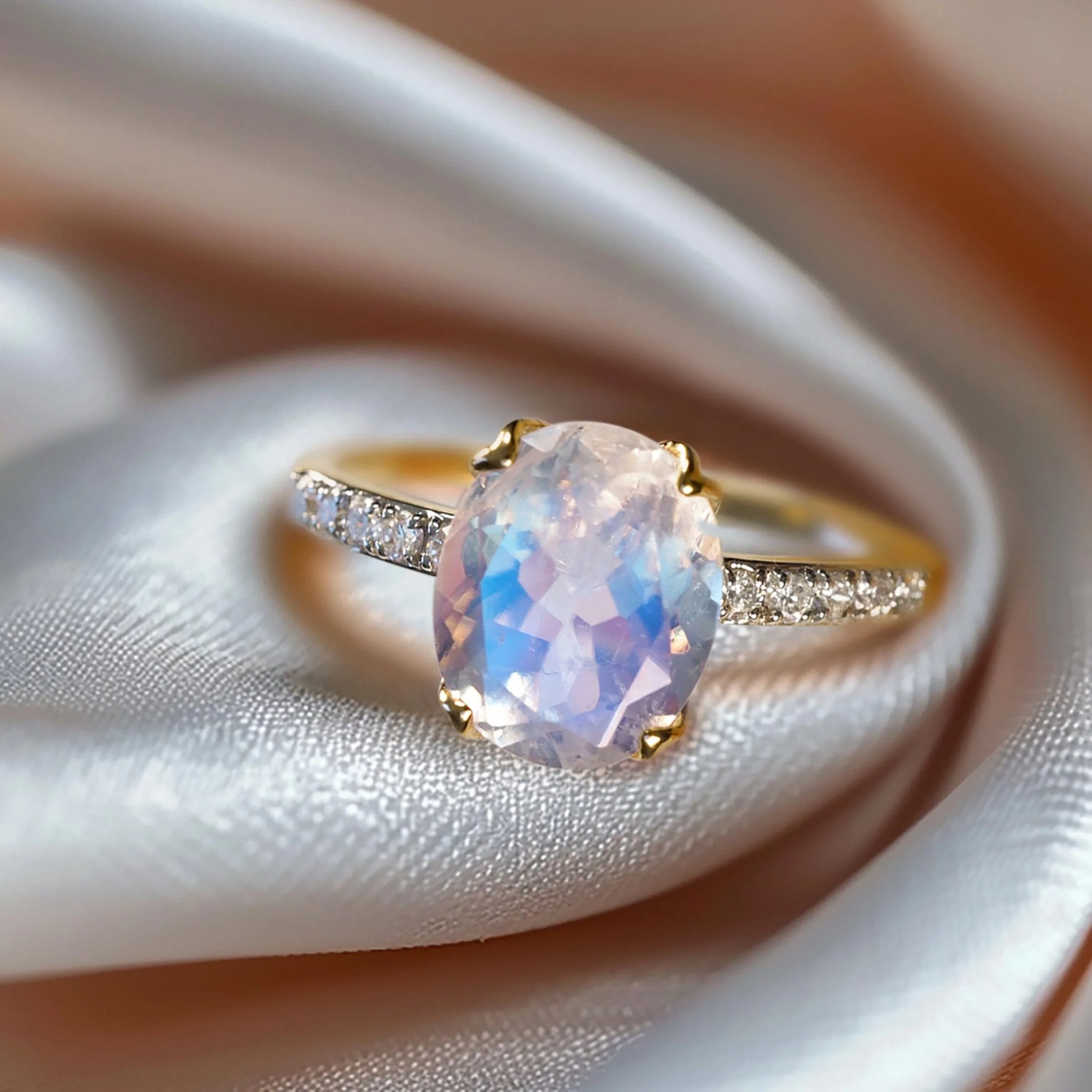 Moonstone Diamond Ring - Harlow - Image 16