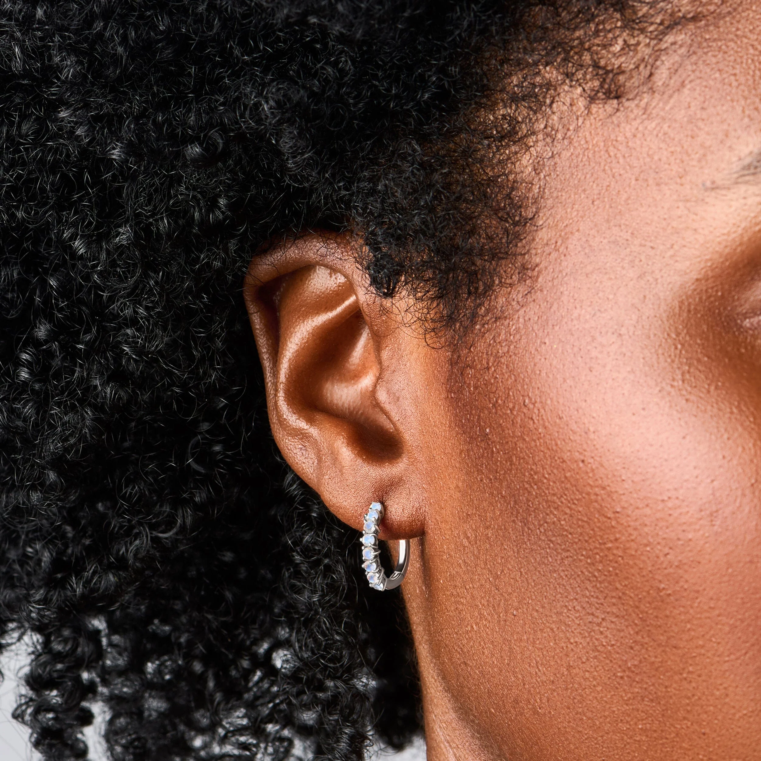 Moonstone Earrings - Queen Bonny Hoops - Image 11