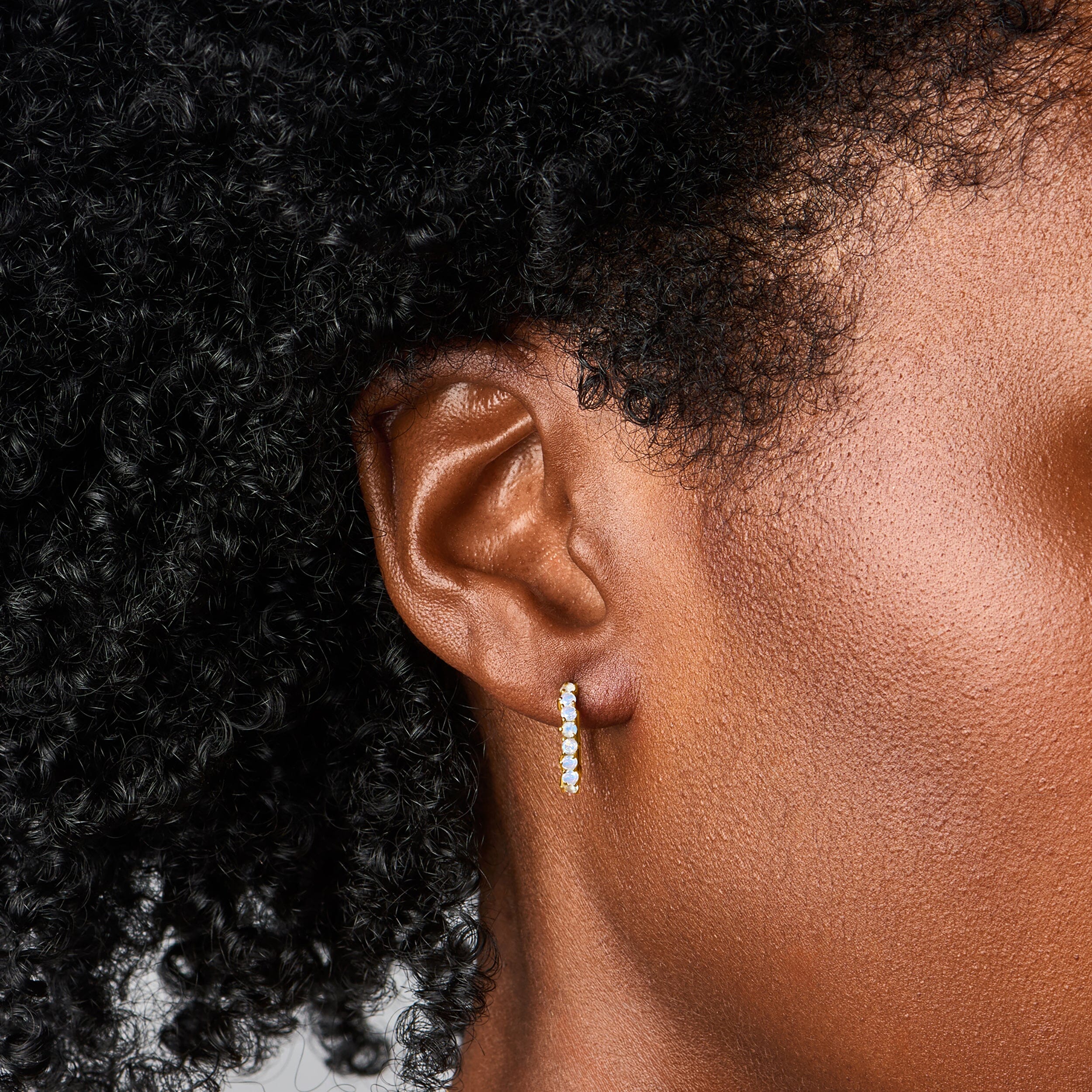 Moonstone Earrings - Queen Bonny Hoops - Image 9