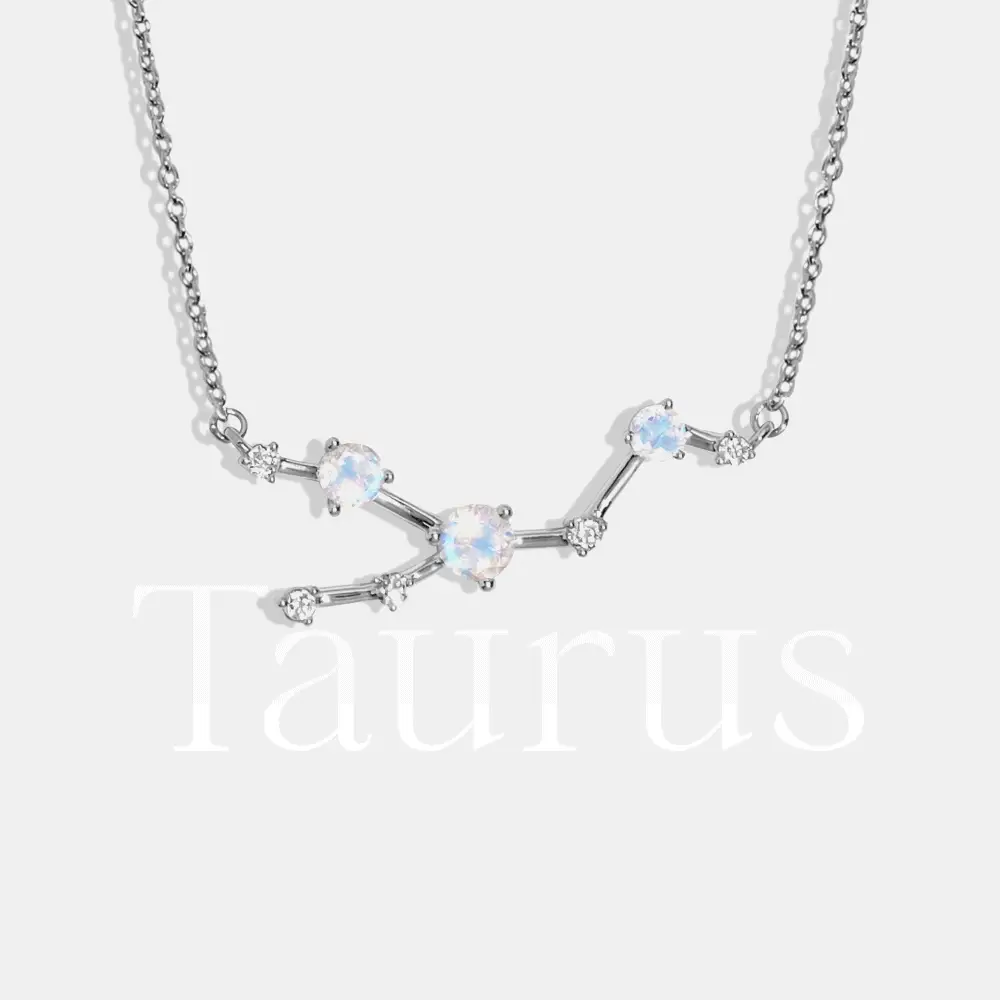 Moonstone Necklace - Scorpio Zodiac Constellation
