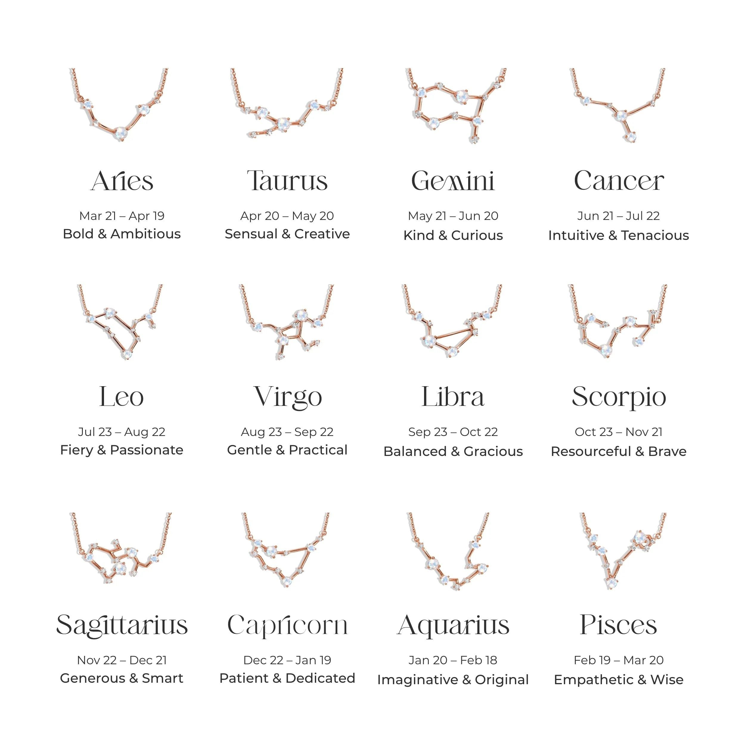 Moonstone Necklace - Taurus Zodiac Constellation - Image 13