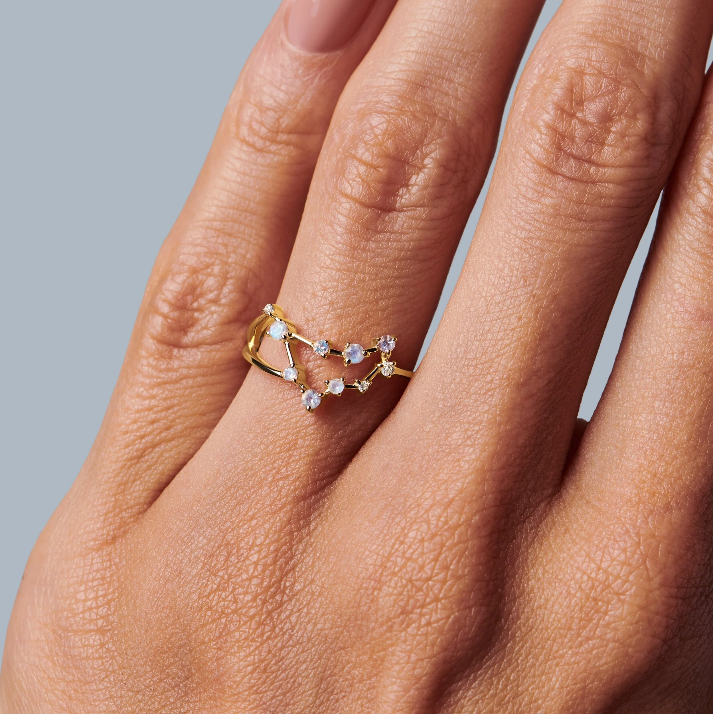 Moonstone Ring - Capricorn Zodiac Constellation - Image 8