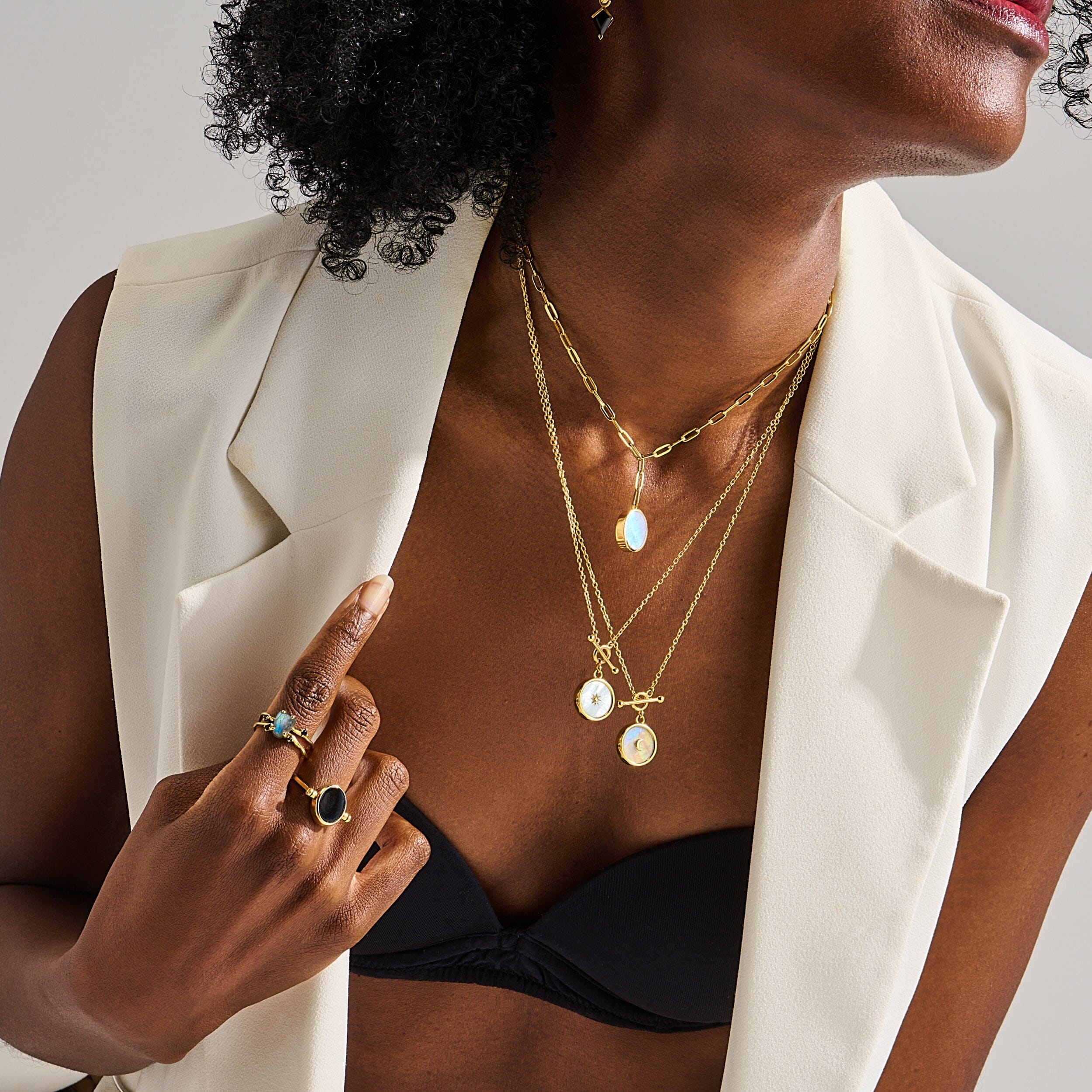 Moonstone T-Lock Necklace - Dream - Image 21