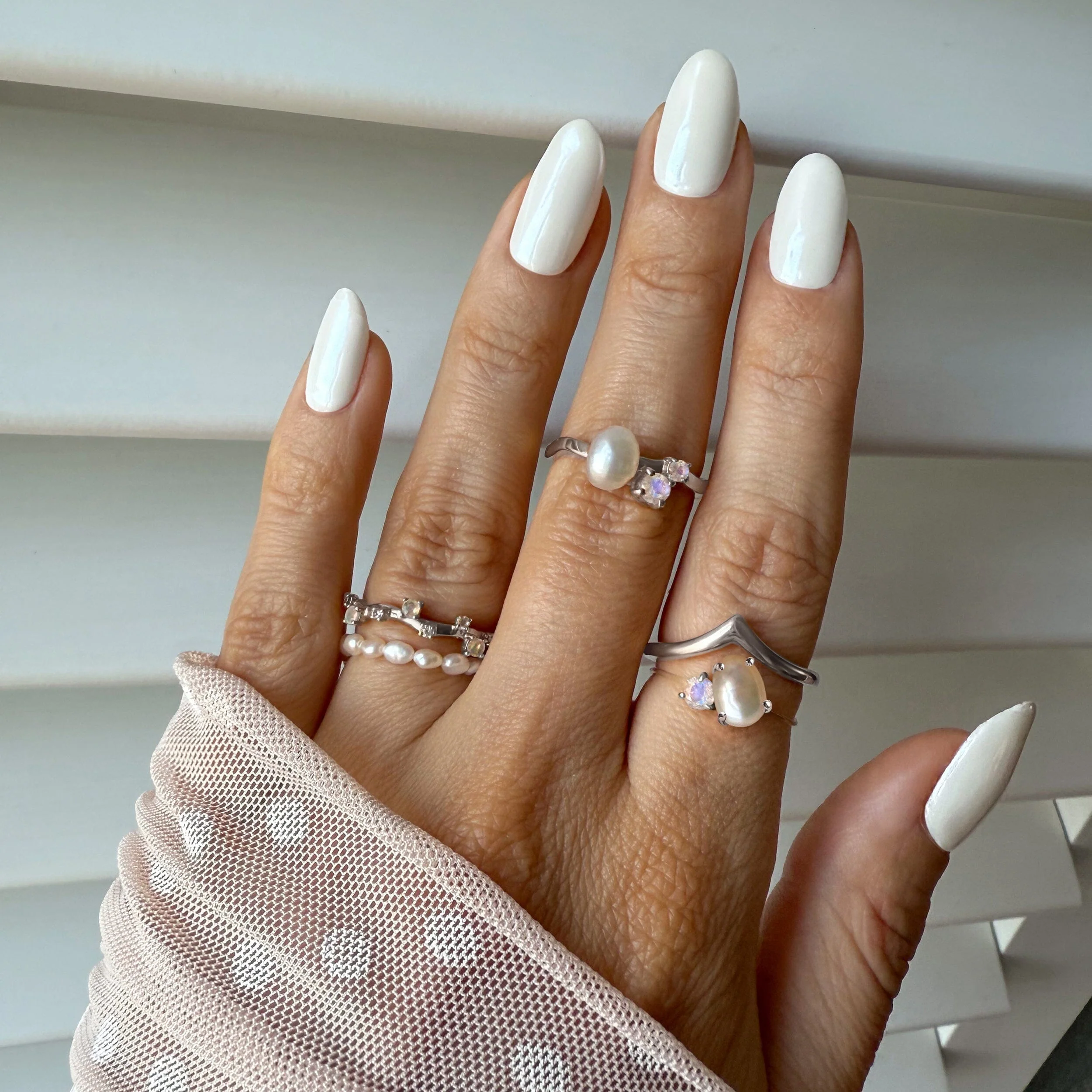 Pearl Moonstone Ring - Aelora - Image 21
