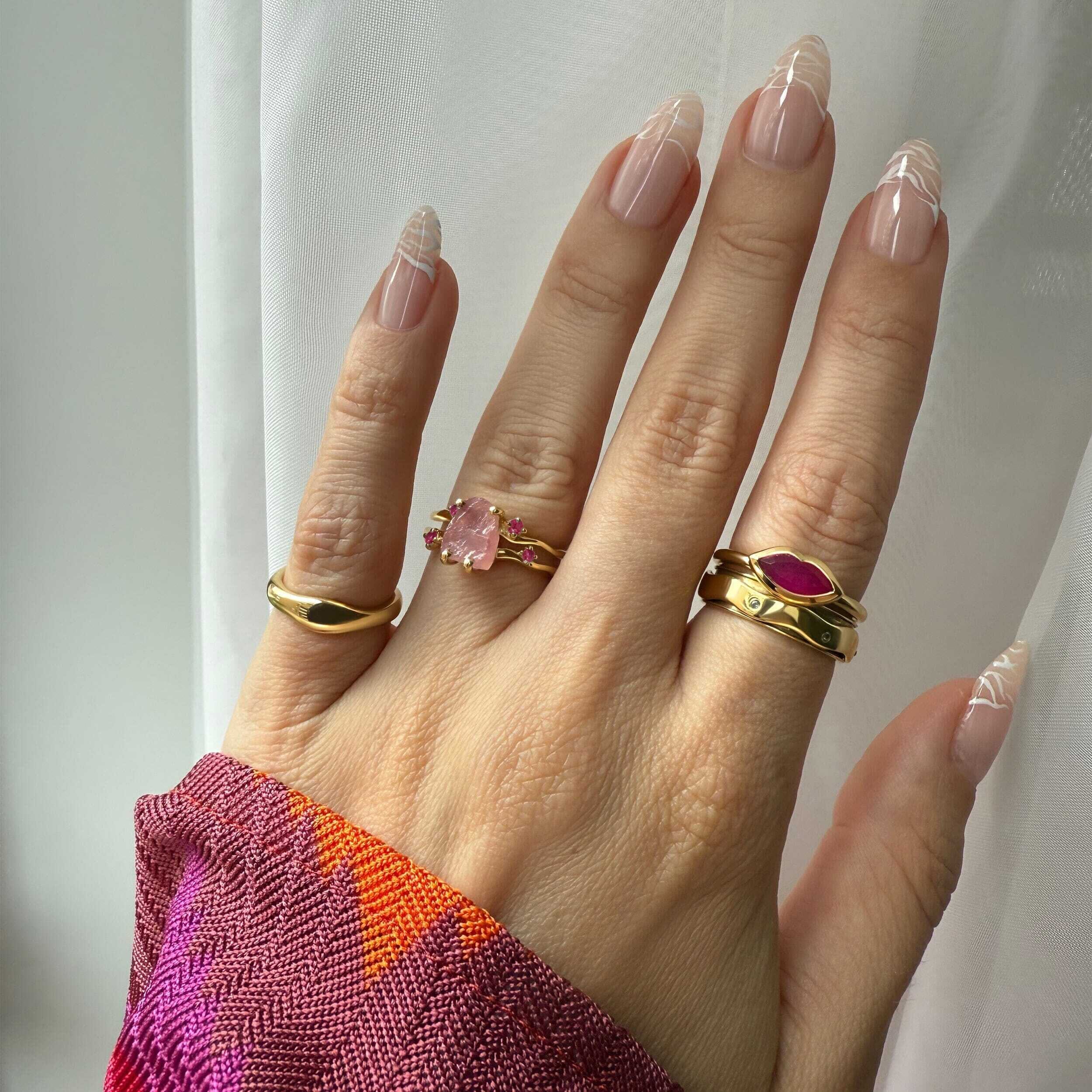 Pink Quartz Ring - Lavish Lips - Image 15
