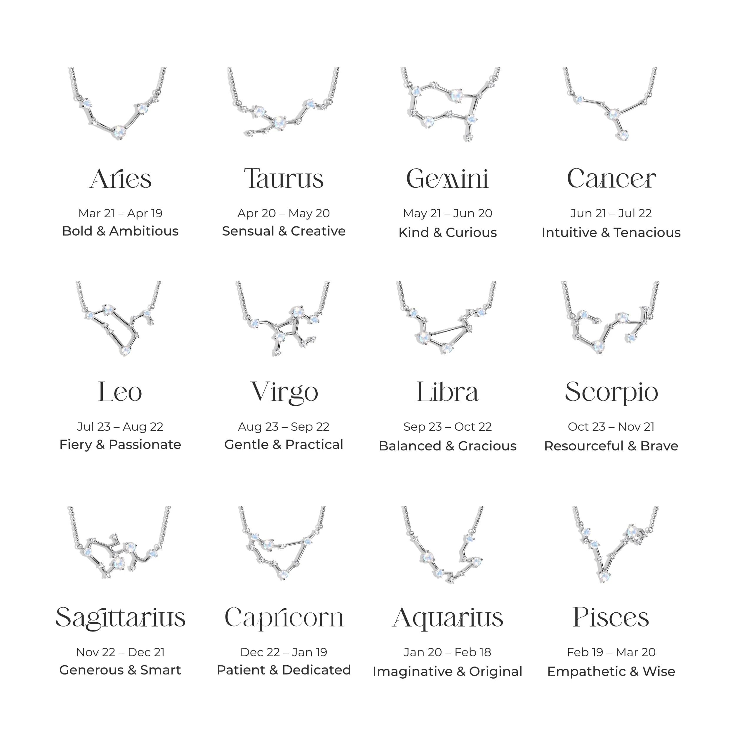 Pisces Zodiac & February Birthstone Necklaces - Image 12