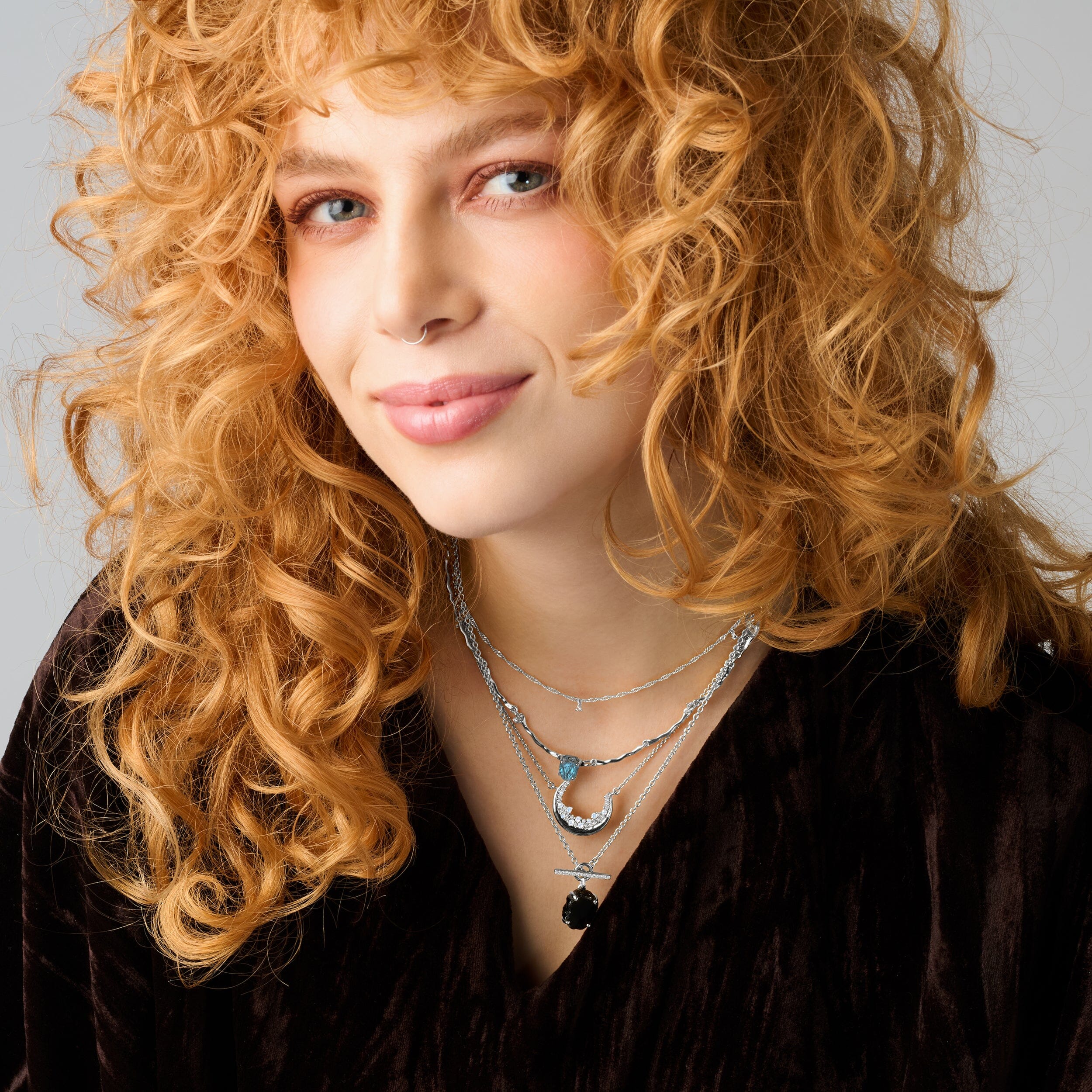 Raw Crystal Necklace - Black Obsidian T-Lock - Image 9