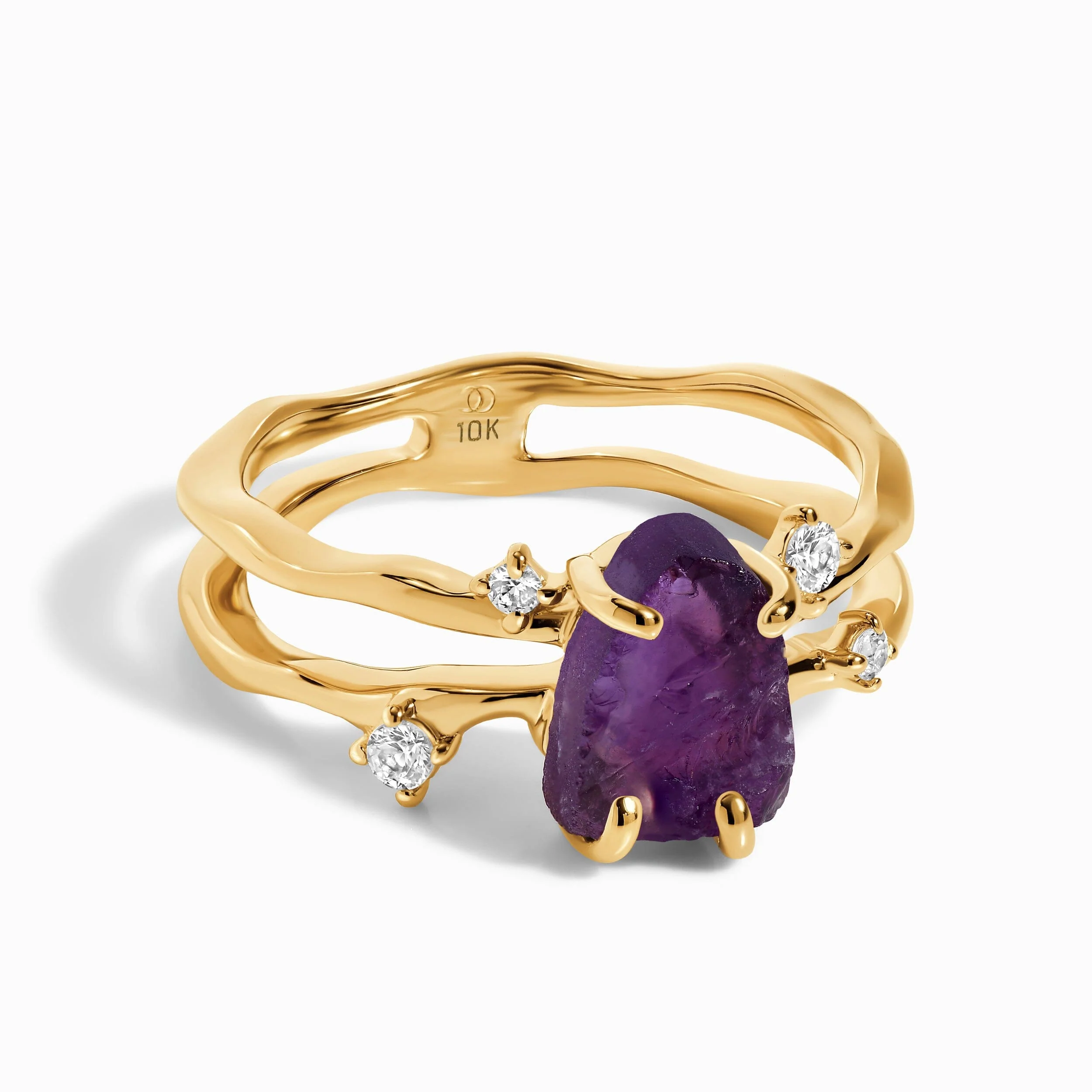 Raw Crystal Ring - Flow Amethyst - Image 14