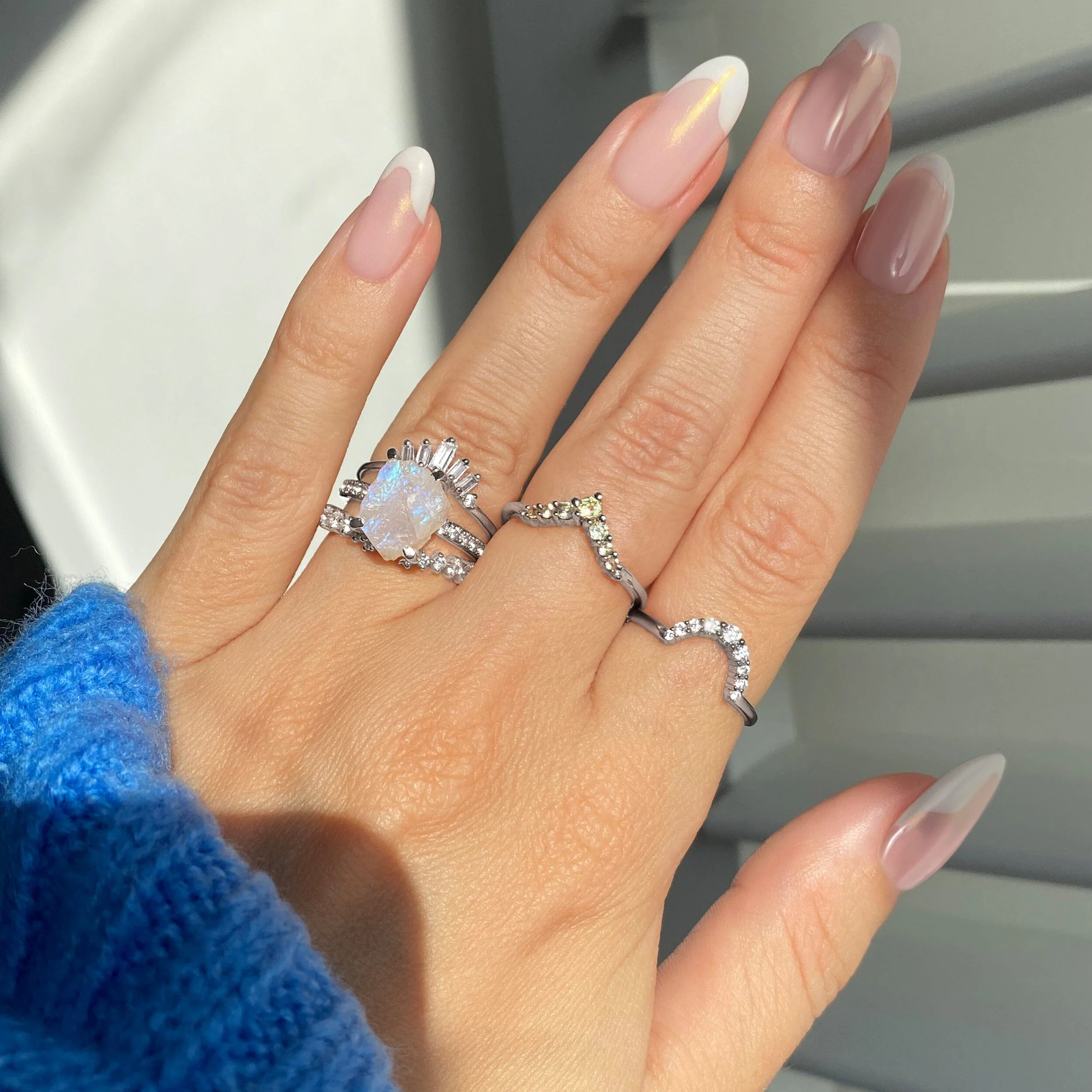 Raw Crystal Ring - Ritzy Moonstone - Image 8