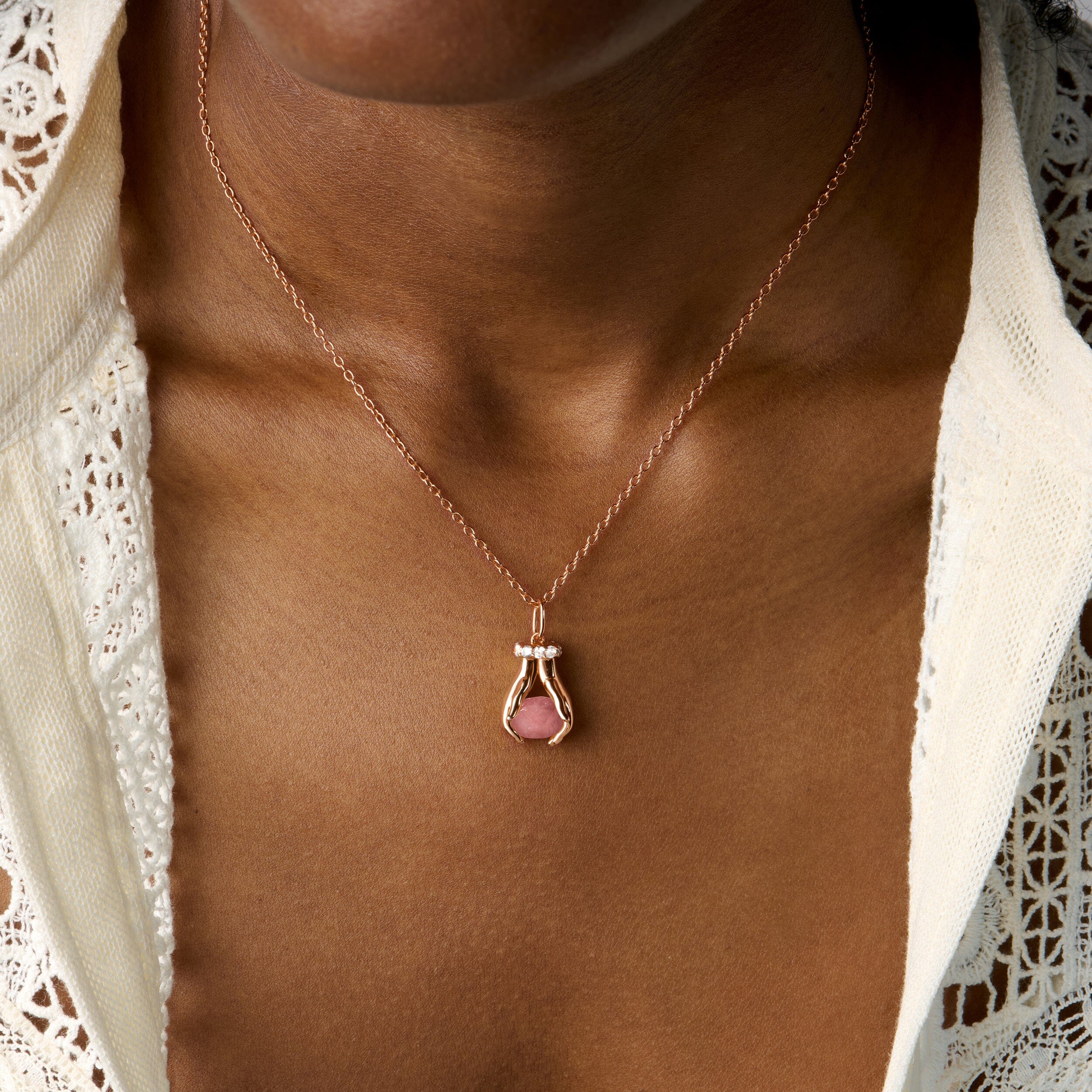 Rose Quartz Necklace - Hold The Energy - Love - Image 5