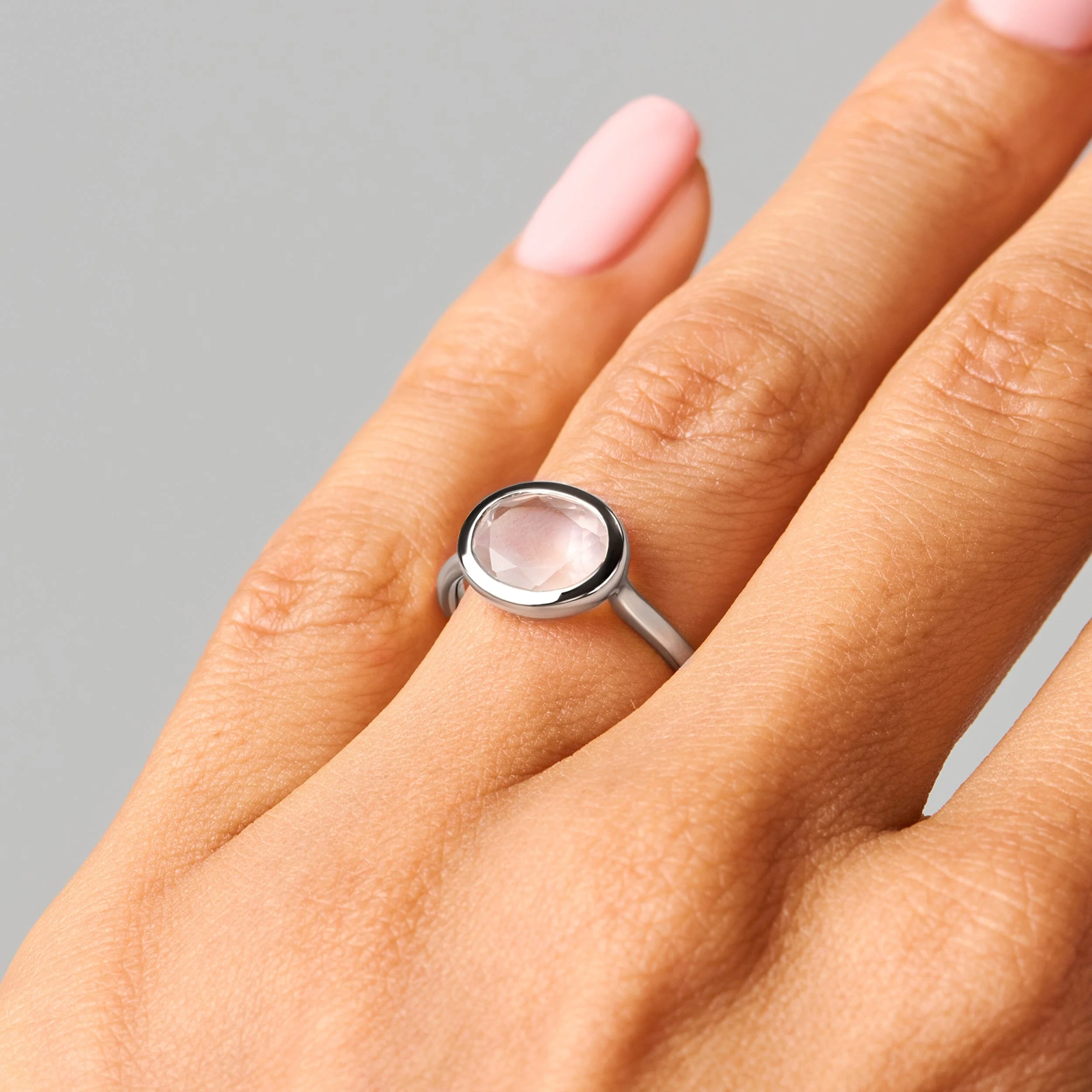 Rose Quartz Skin Touch Ring - Feel the Love - Image 11