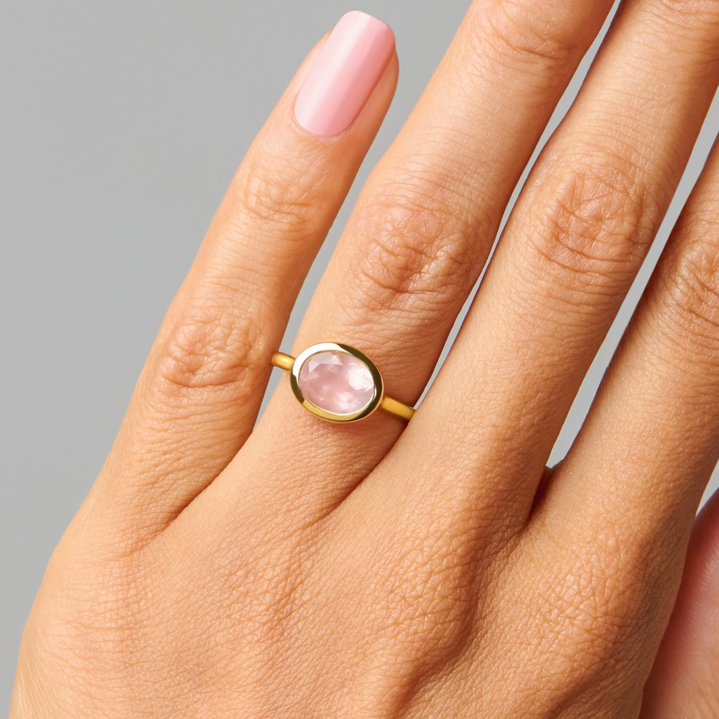 Rose Quartz Skin Touch Ring - Feel the Love - Image 6