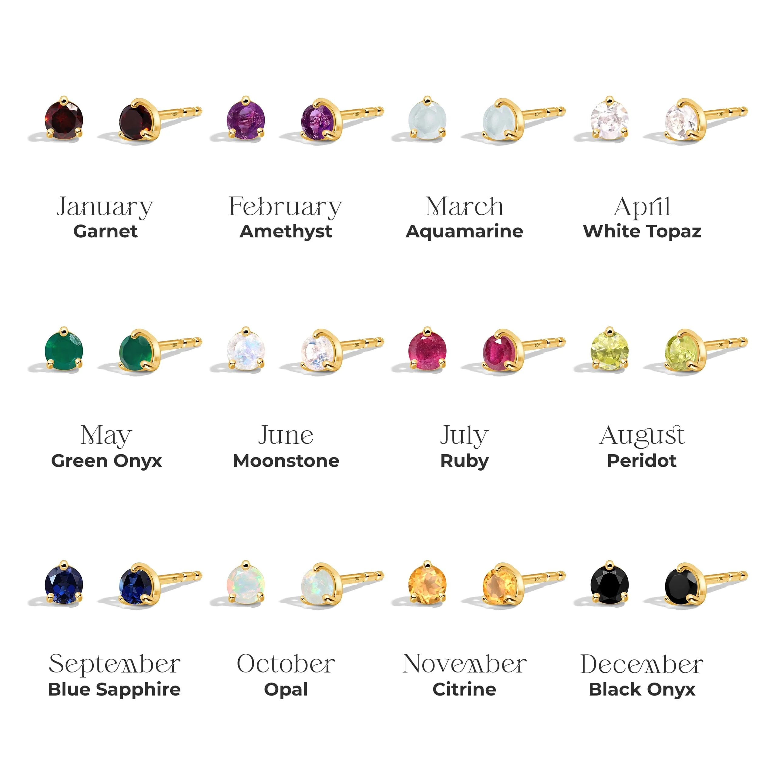 Ruby Round Studs - July Birthstone - Image 19