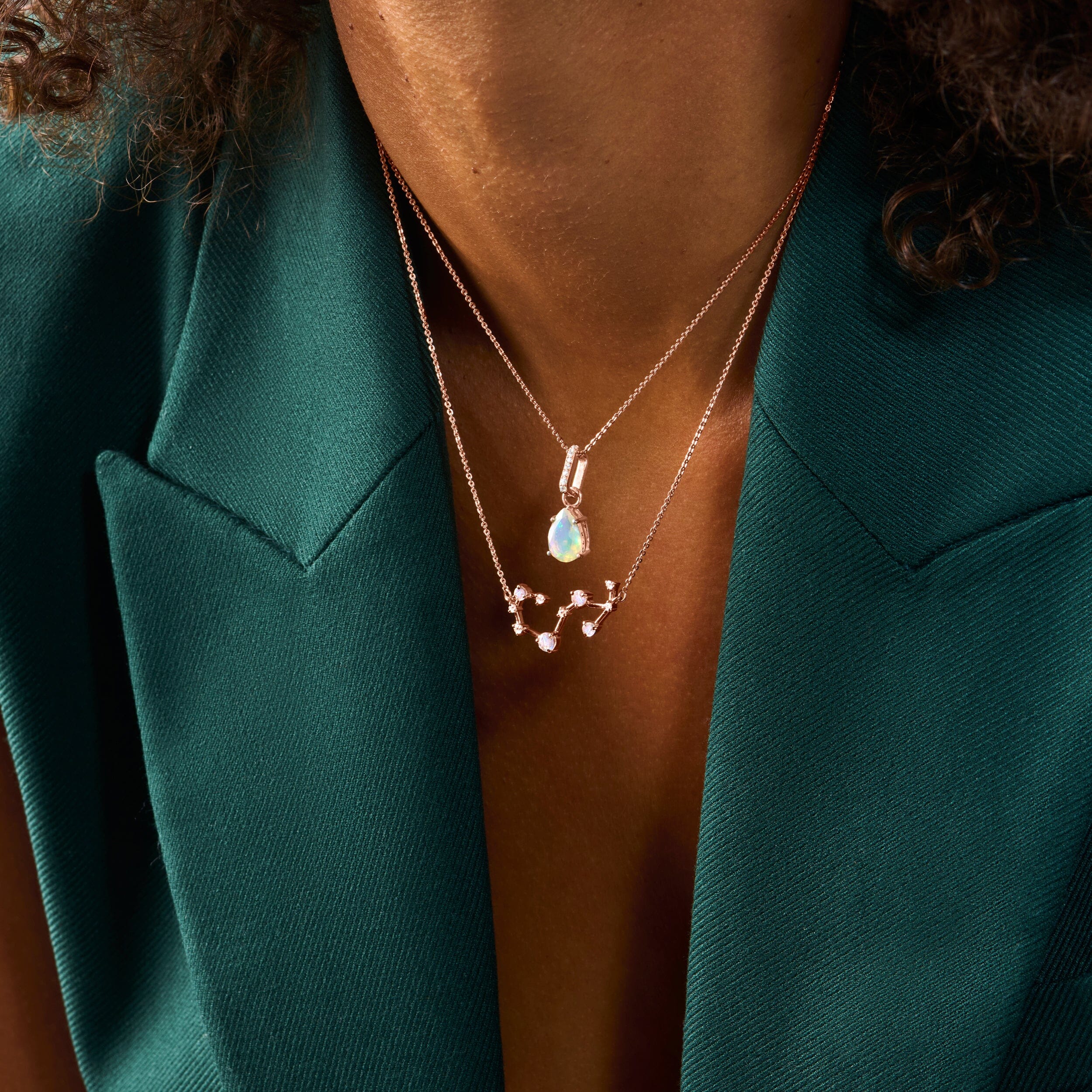 Scorpio Zodiac Constellation & October Birthstone Necklaces - Image 6