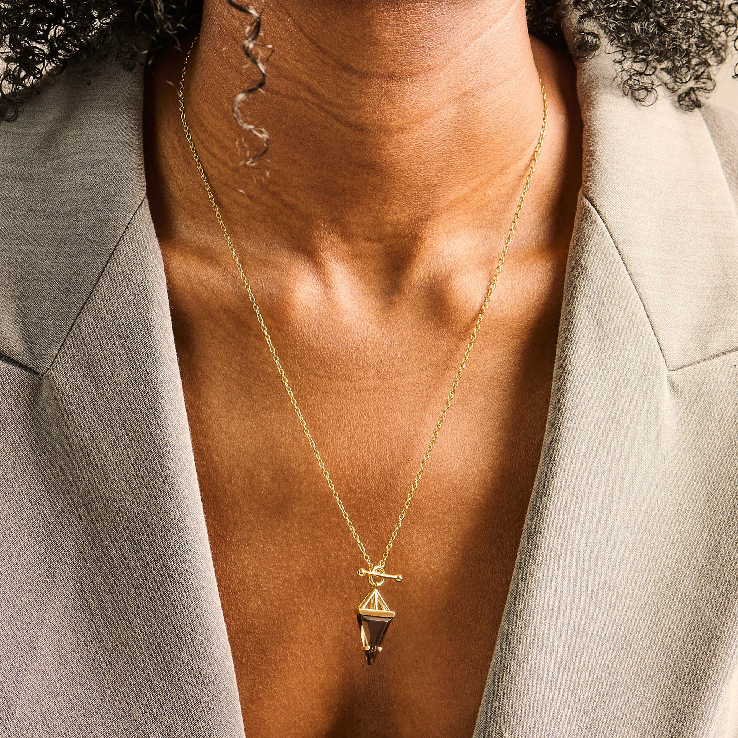 Smoky Quartz Necklace - Heroine T-Lock - Image 6